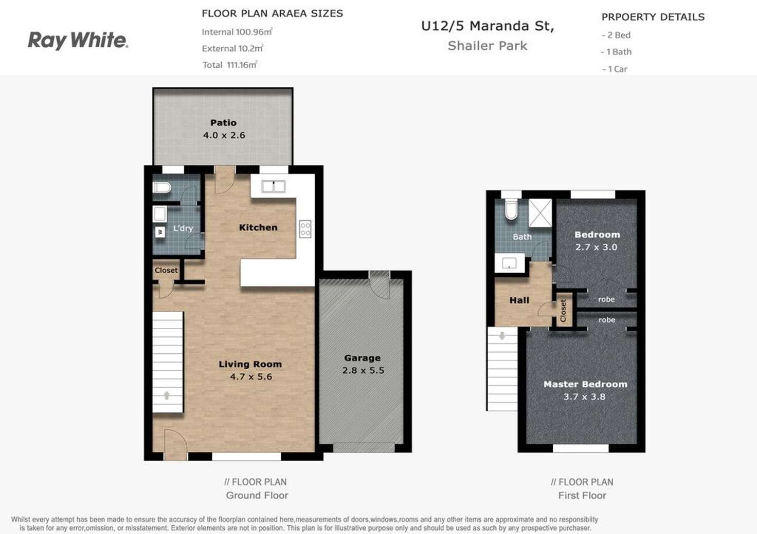 Floorplan of Homely townhouse listing, 12/5 Maranda Street, Shailer Park QLD 4128