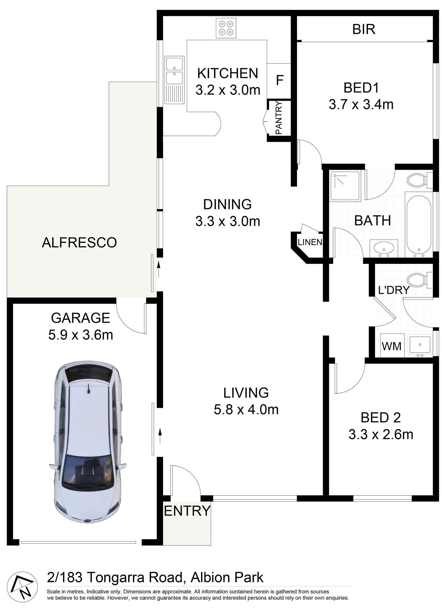 Floorplan of Homely house listing, 2/183 Tongarra Road, Albion Park NSW 2527