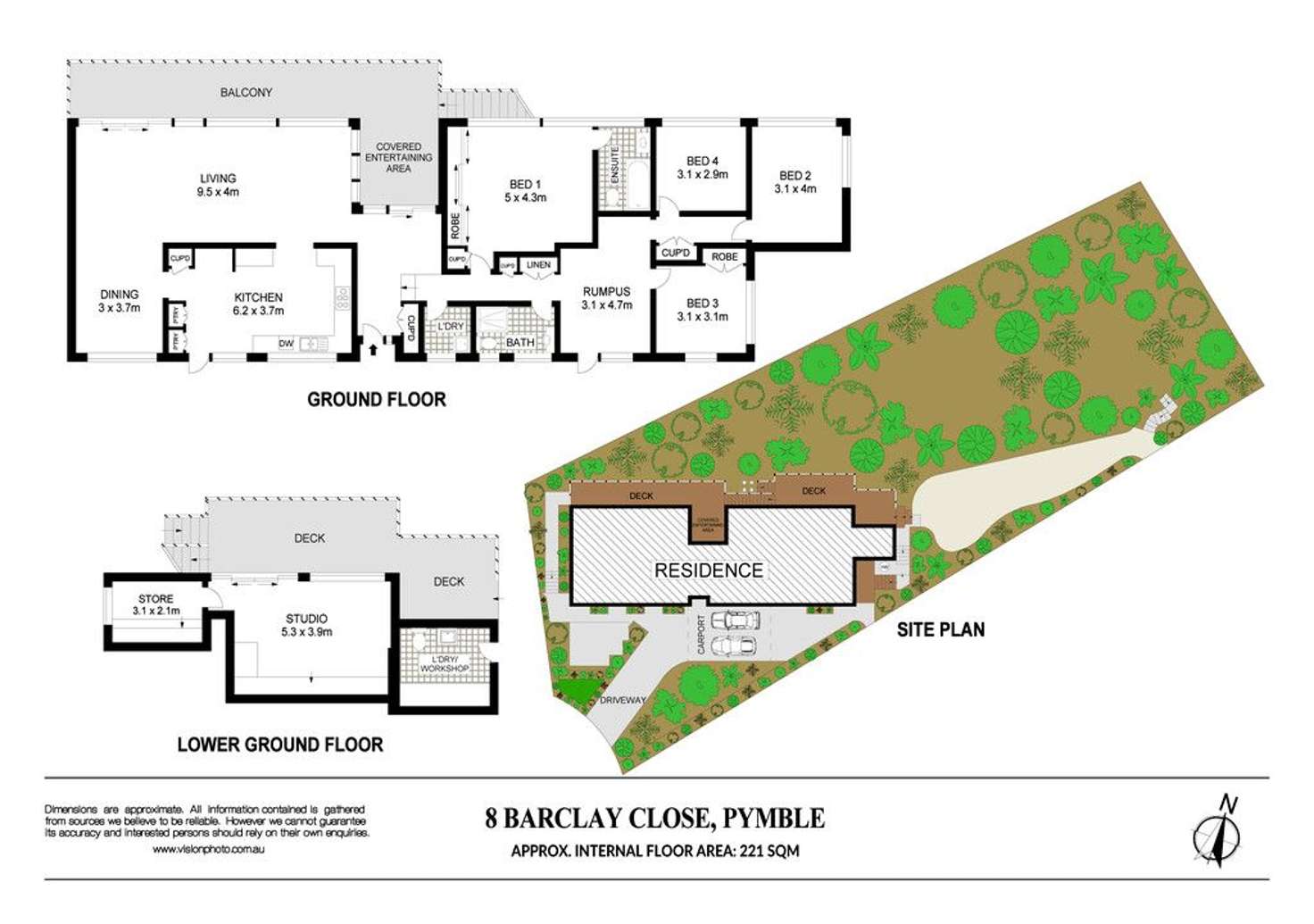 Floorplan of Homely house listing, 8 Barclay Close, Pymble NSW 2073