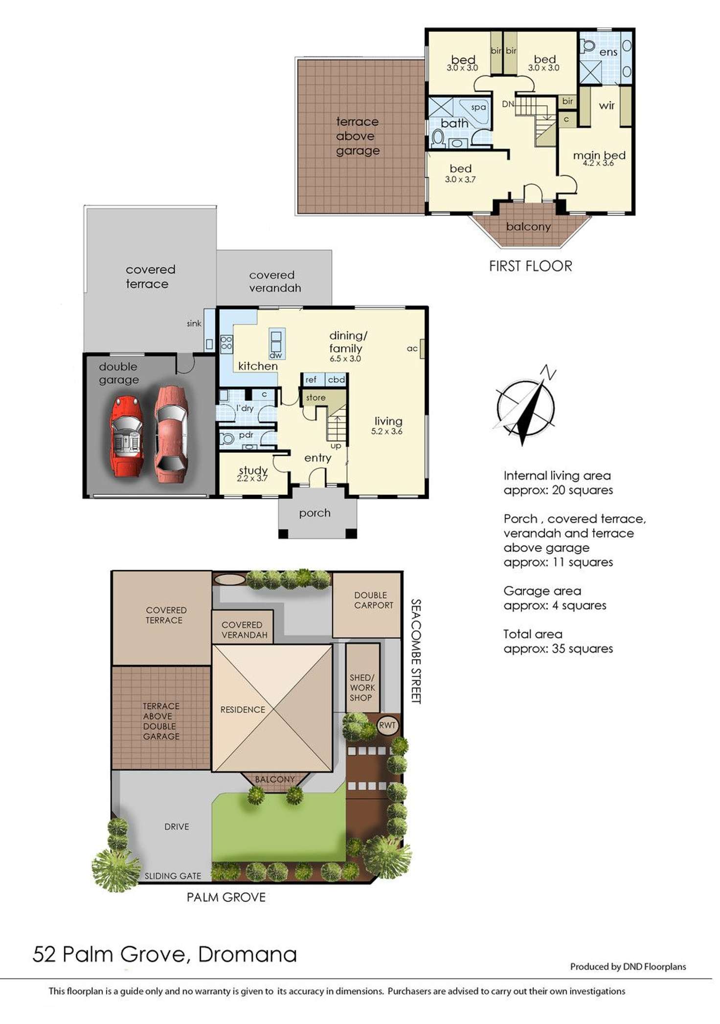 Floorplan of Homely house listing, 52 Palm Grove, Dromana VIC 3936