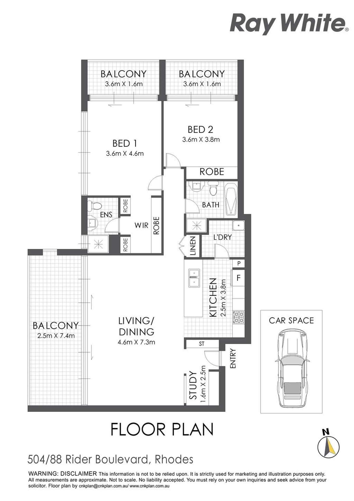 Floorplan of Homely apartment listing, 504/88 Rider Boulevard, Rhodes NSW 2138