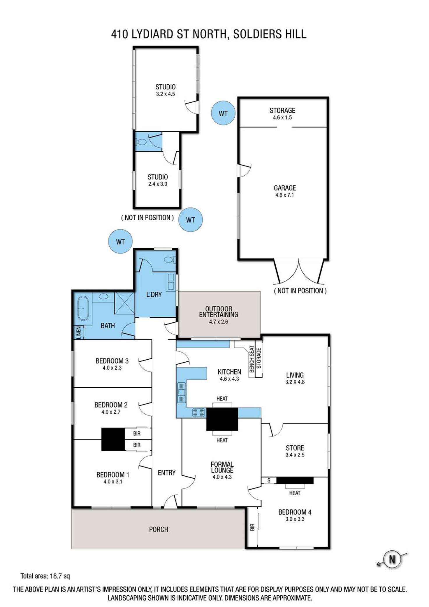 Floorplan of Homely house listing, 410 Lydiard Street North, Soldiers Hill VIC 3350
