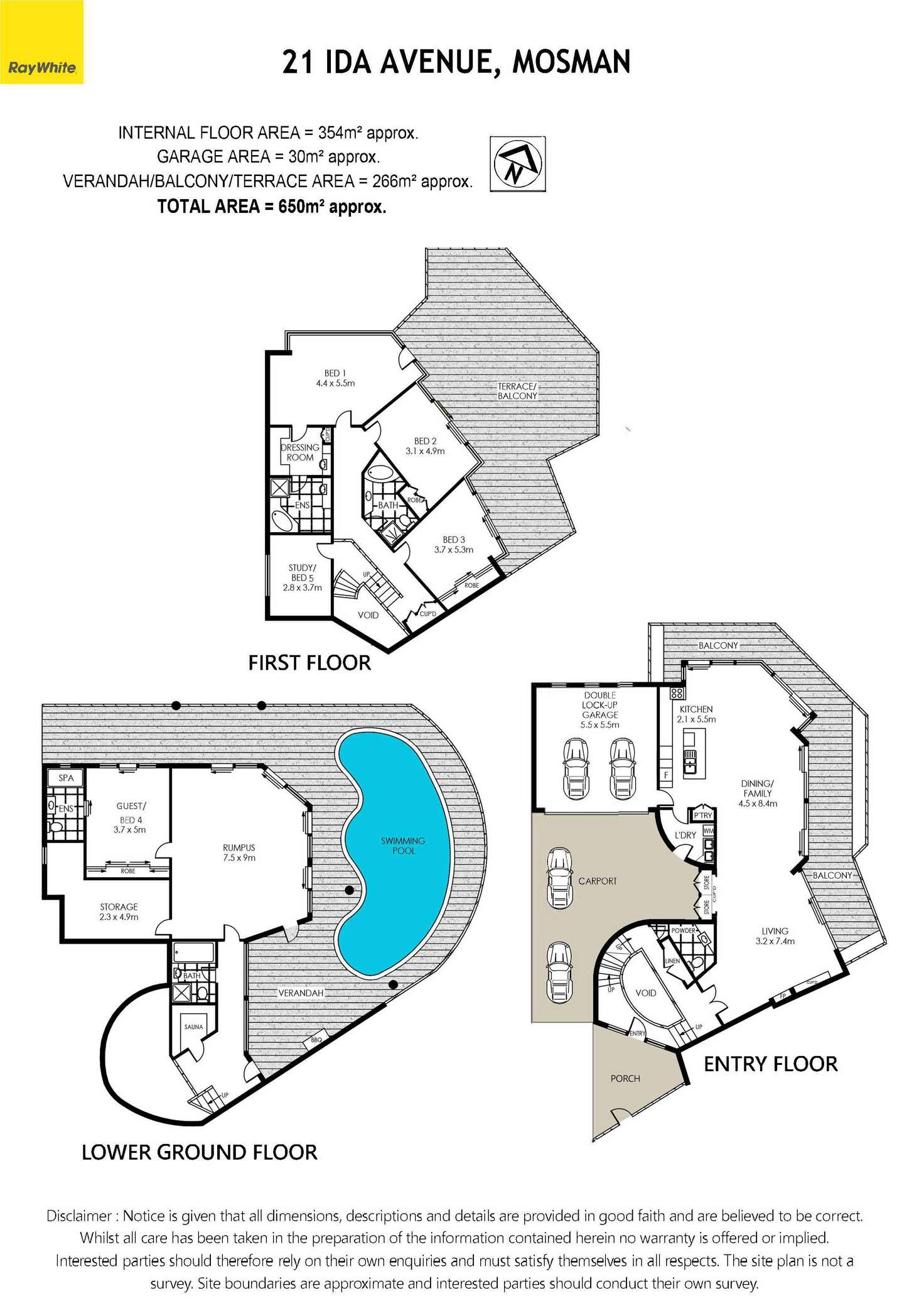 Floorplan of Homely house listing, 21 Ida Avenue, Mosman NSW 2088