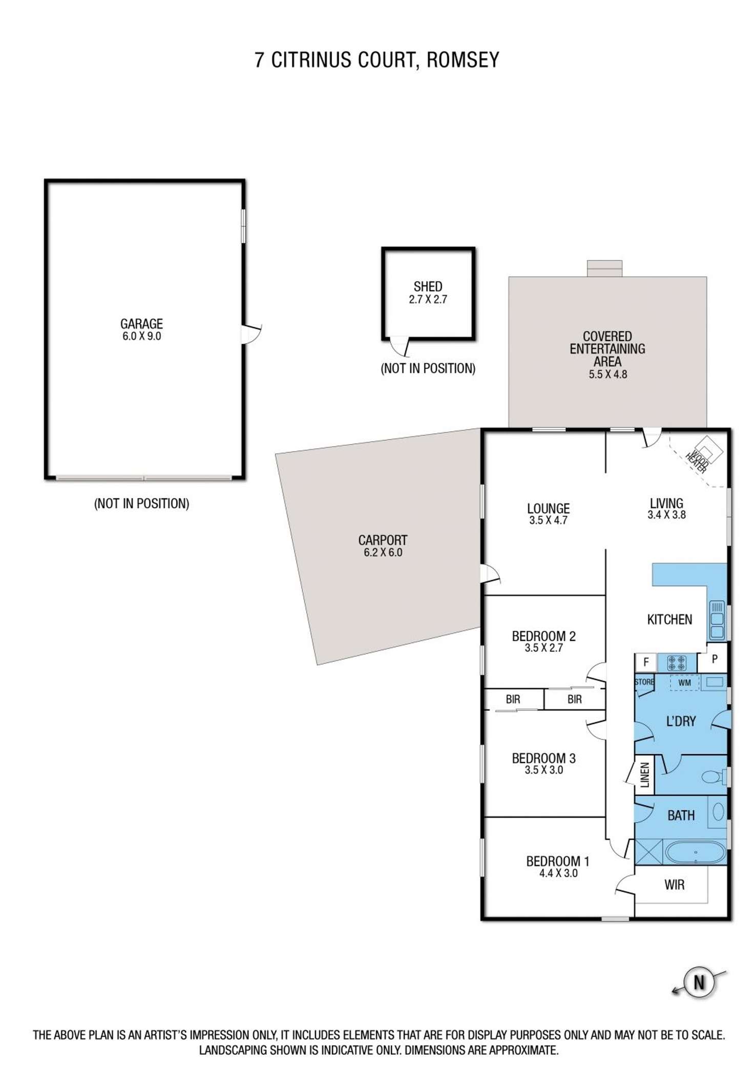 Floorplan of Homely house listing, 7 Citrinus Court, Romsey VIC 3434