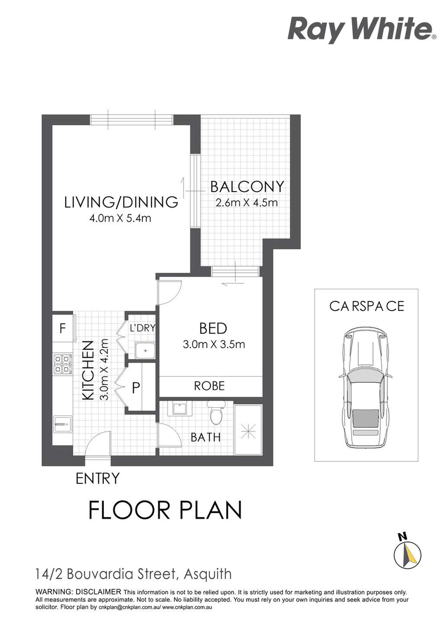 Floorplan of Homely apartment listing, 14/2 Bouvardia Street, Asquith NSW 2077