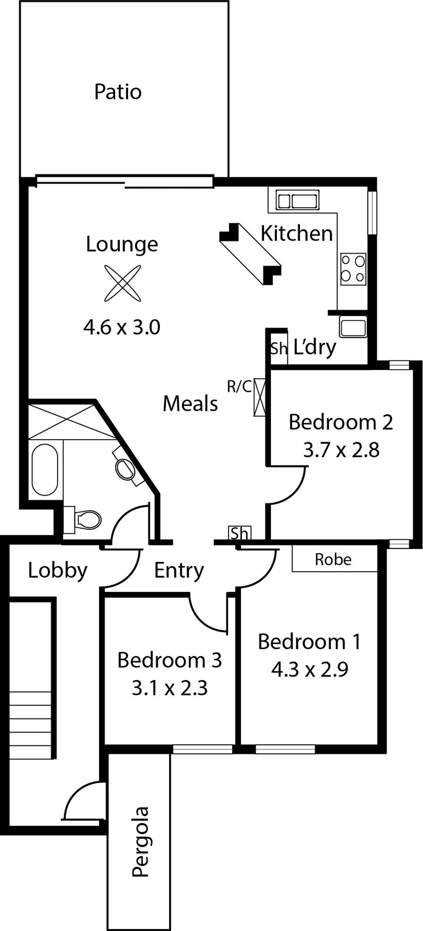 Floorplan of Homely unit listing, 6/1 Amarina Court, Semaphore Park SA 5019
