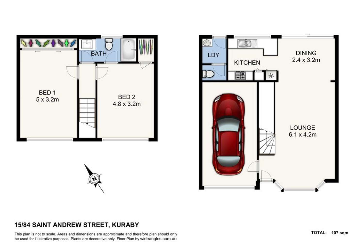 Floorplan of Homely townhouse listing, 15/84 St Andrew Street, Kuraby QLD 4112