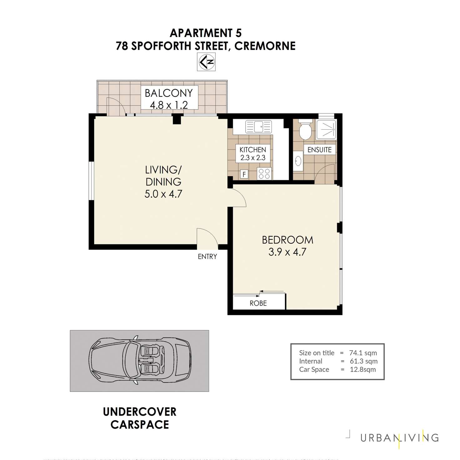 Floorplan of Homely apartment listing, 5/78 Spofforth Street, Cremorne NSW 2090