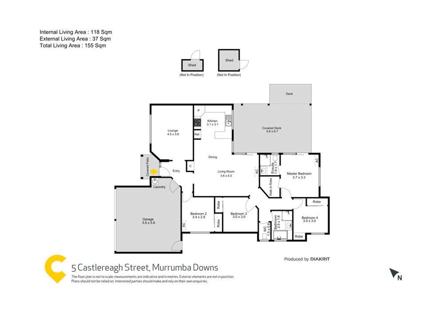 Floorplan of Homely house listing, 5 Castlereagh Street, Murrumba Downs QLD 4503