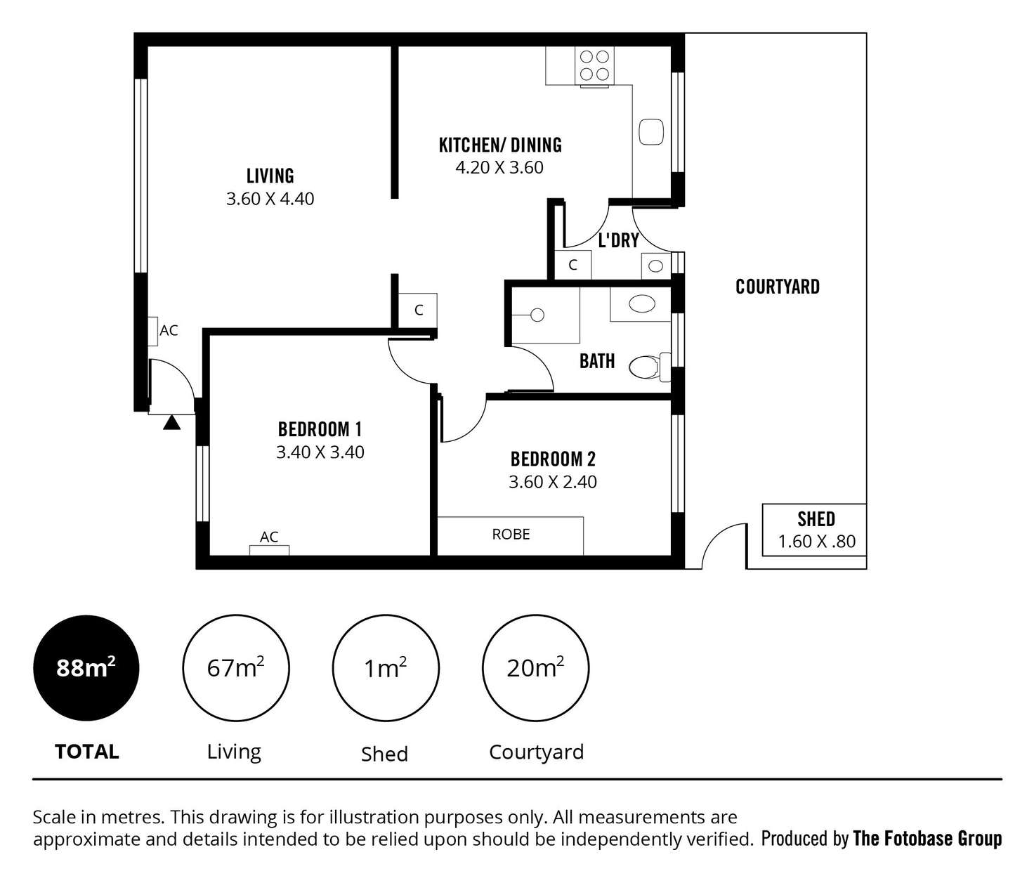 Floorplan of Homely unit listing, 3/6 Bray Avenue, Klemzig SA 5087