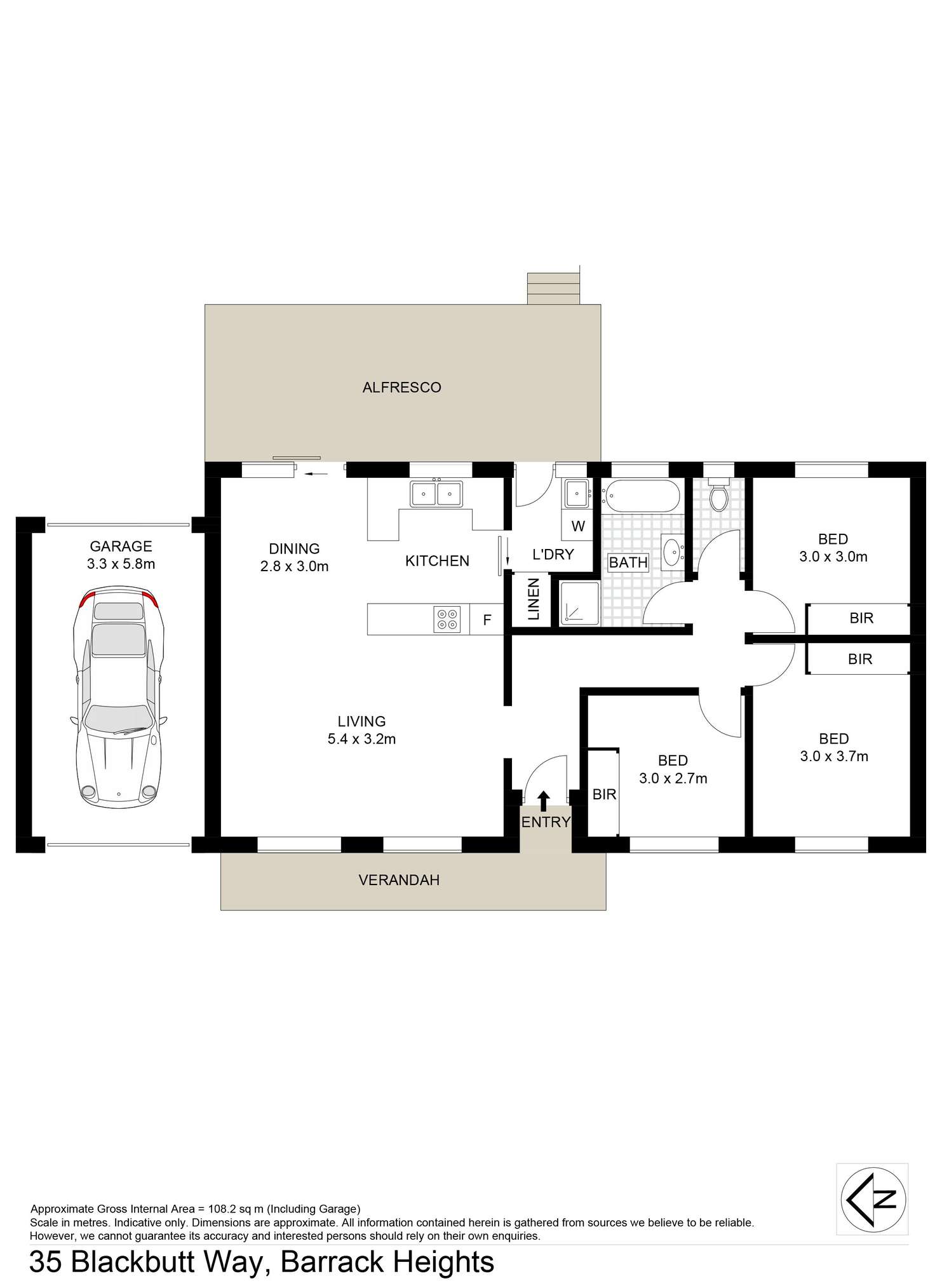 Floorplan of Homely house listing, 35 Blackbutt Way, Barrack Heights NSW 2528