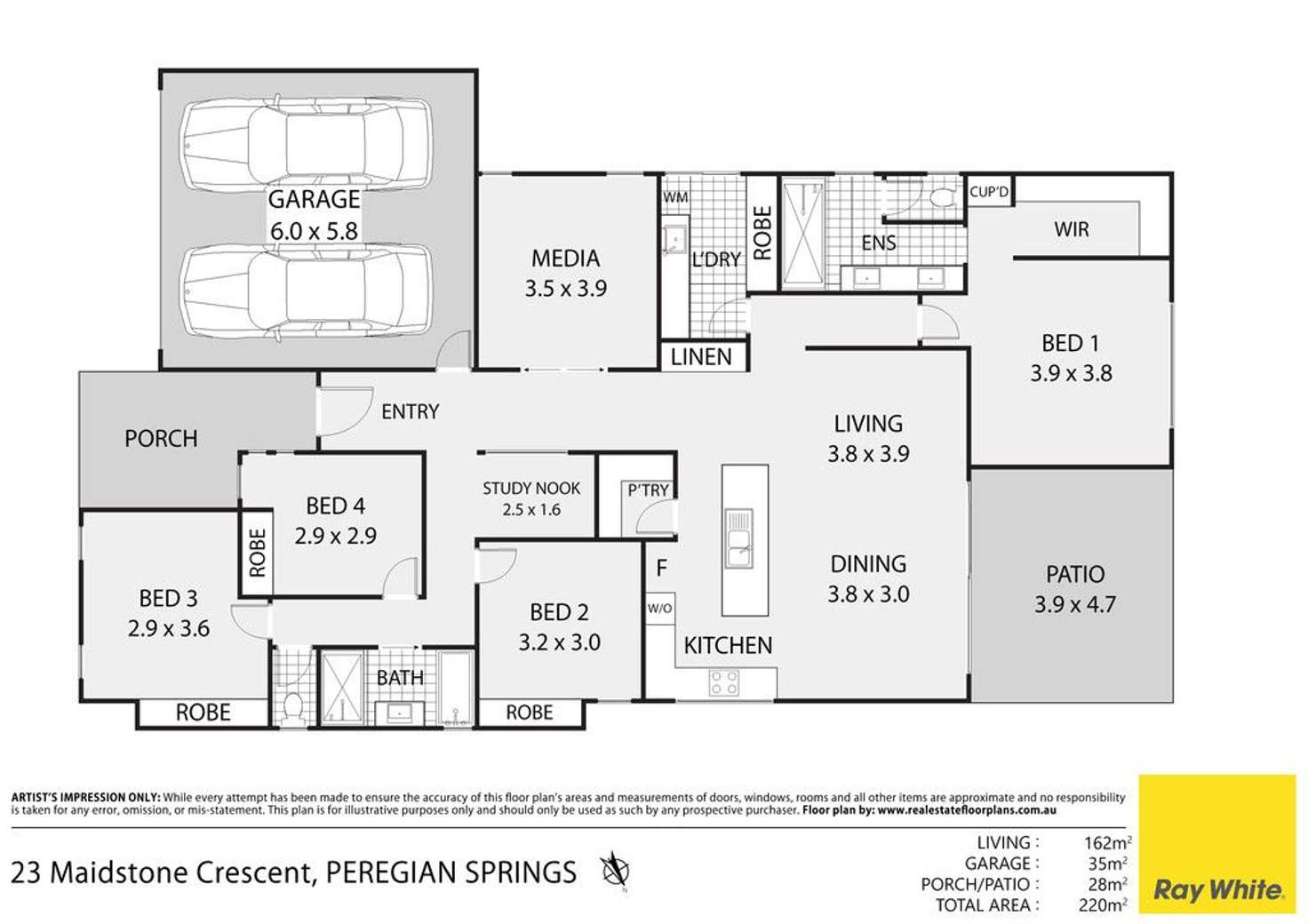 Floorplan of Homely house listing, 23 Maidstone Crescent, Peregian Springs QLD 4573