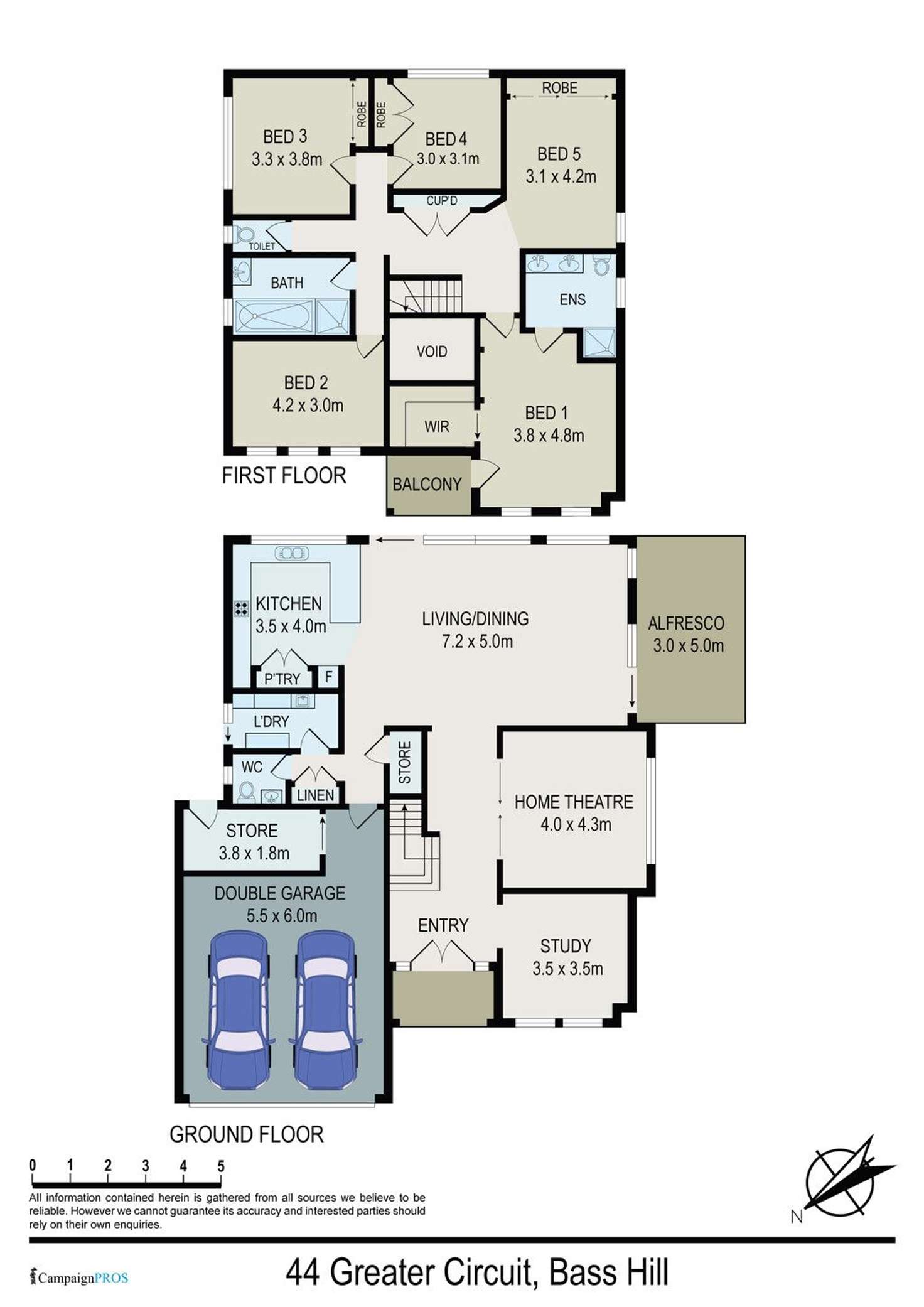 Floorplan of Homely house listing, 44 Greater Circuit, Bass Hill NSW 2197