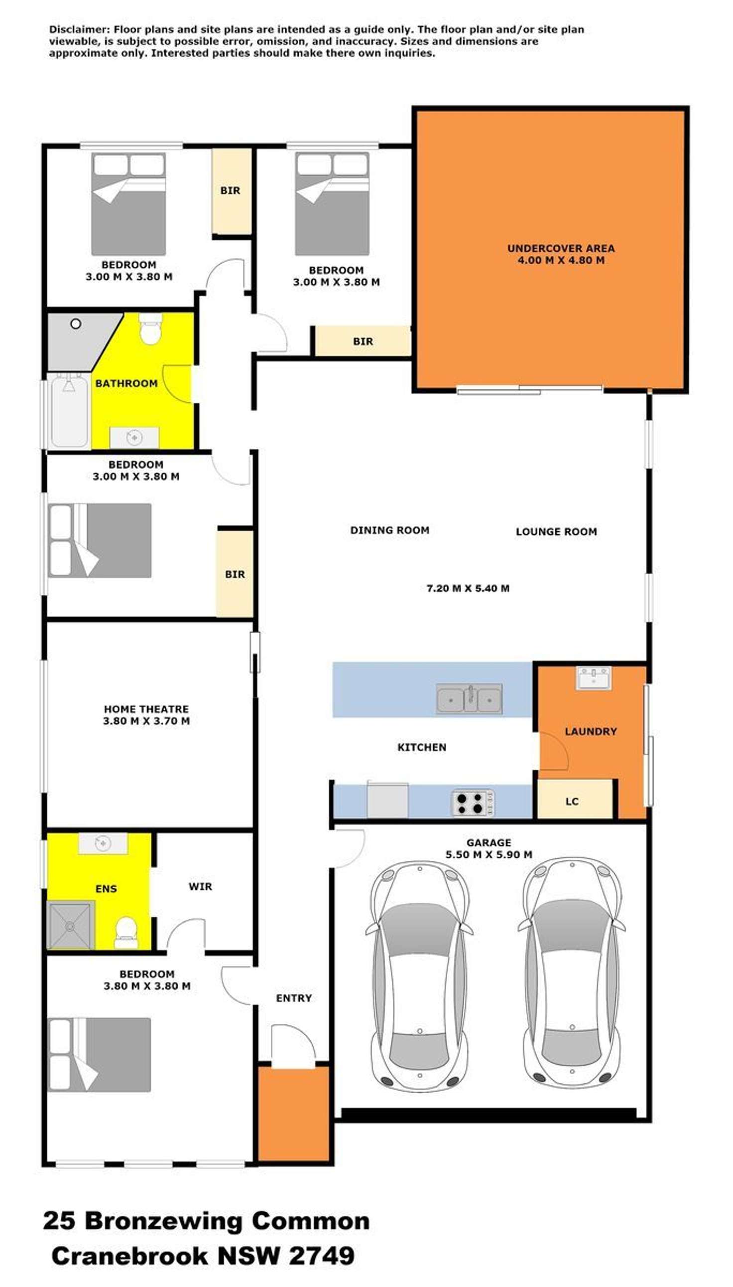 Floorplan of Homely house listing, 25 Bronzewing Common, Cranebrook NSW 2749