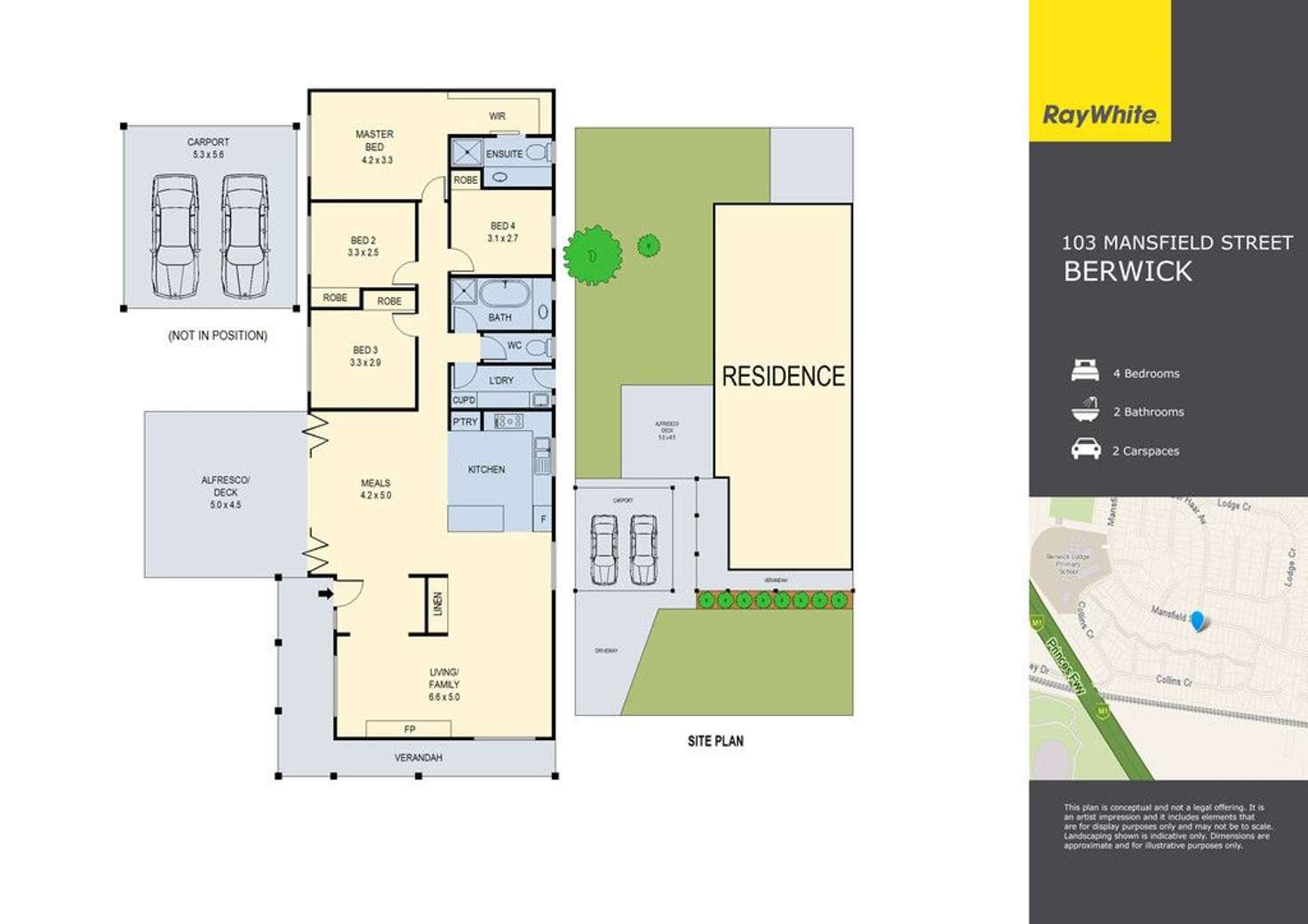 Floorplan of Homely house listing, 103 Mansfield Street, Berwick VIC 3806