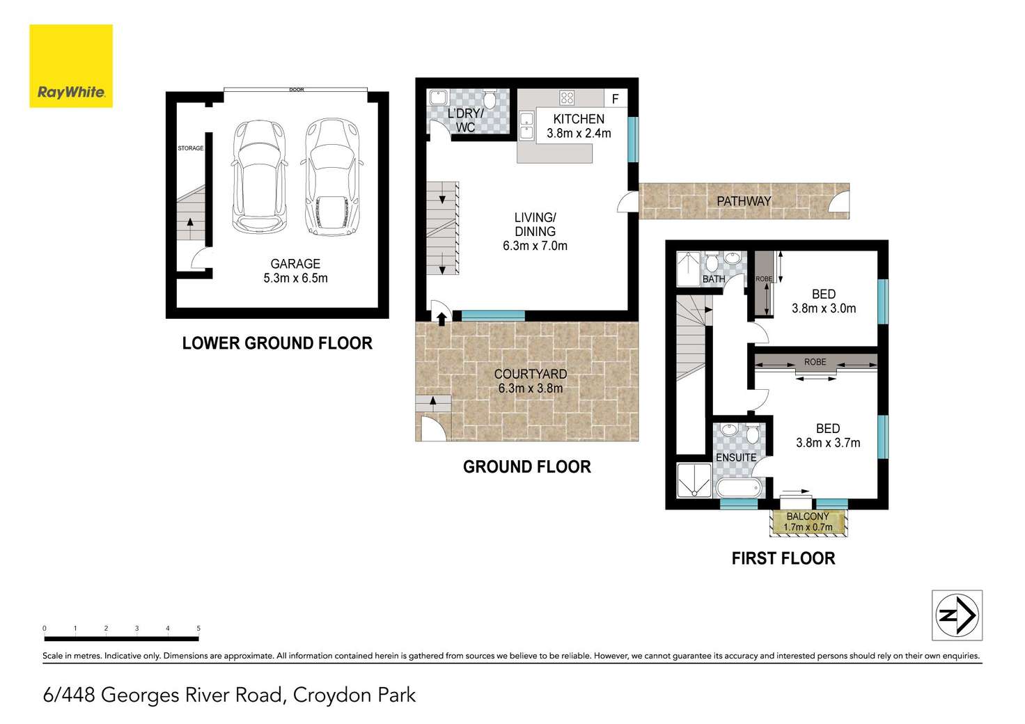 Floorplan of Homely townhouse listing, 448 Georges River Rd (Access via Walsh Ave), Croydon Park NSW 2133