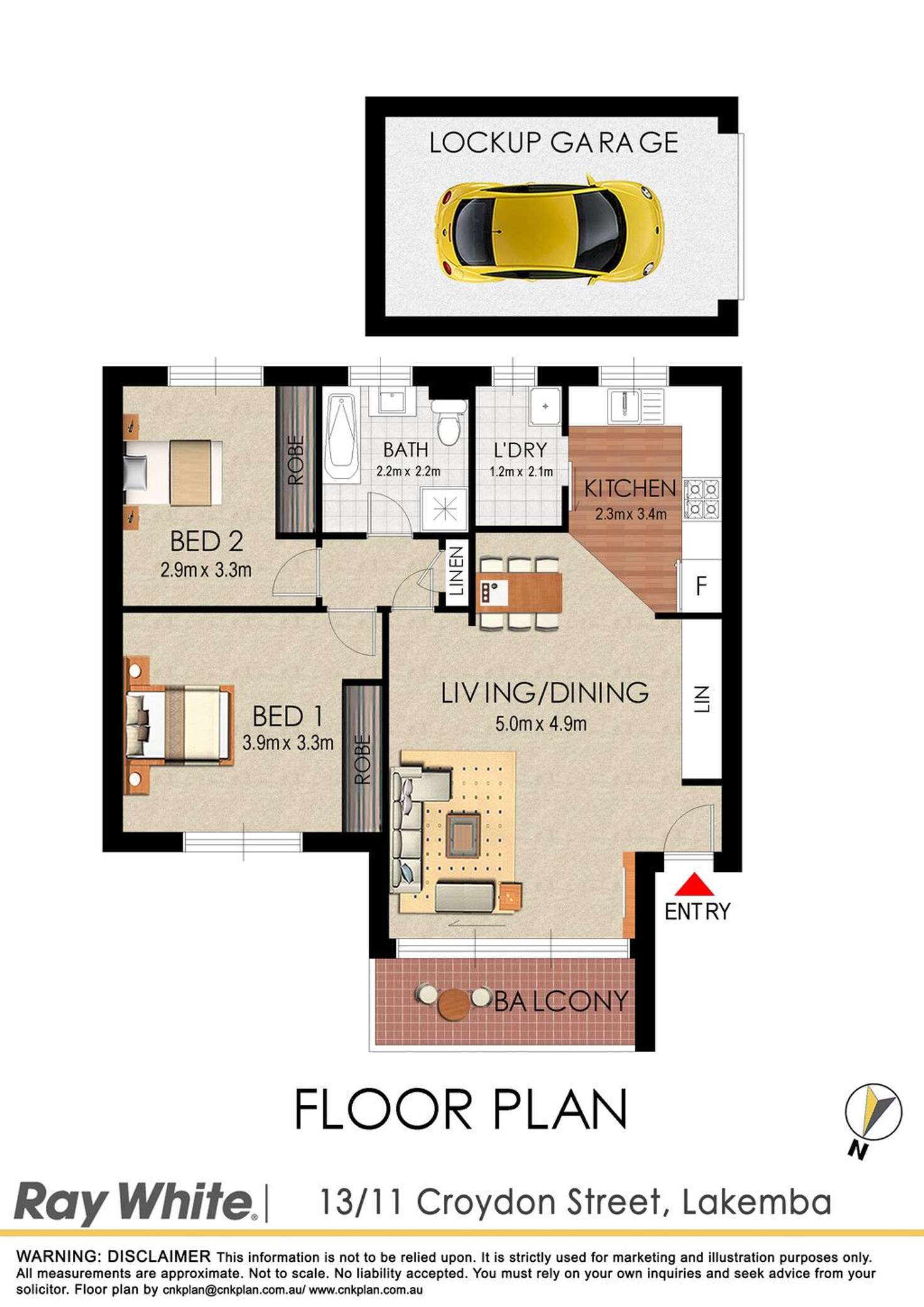 Floorplan of Homely unit listing, 13/11 Croydon Street, Lakemba NSW 2195