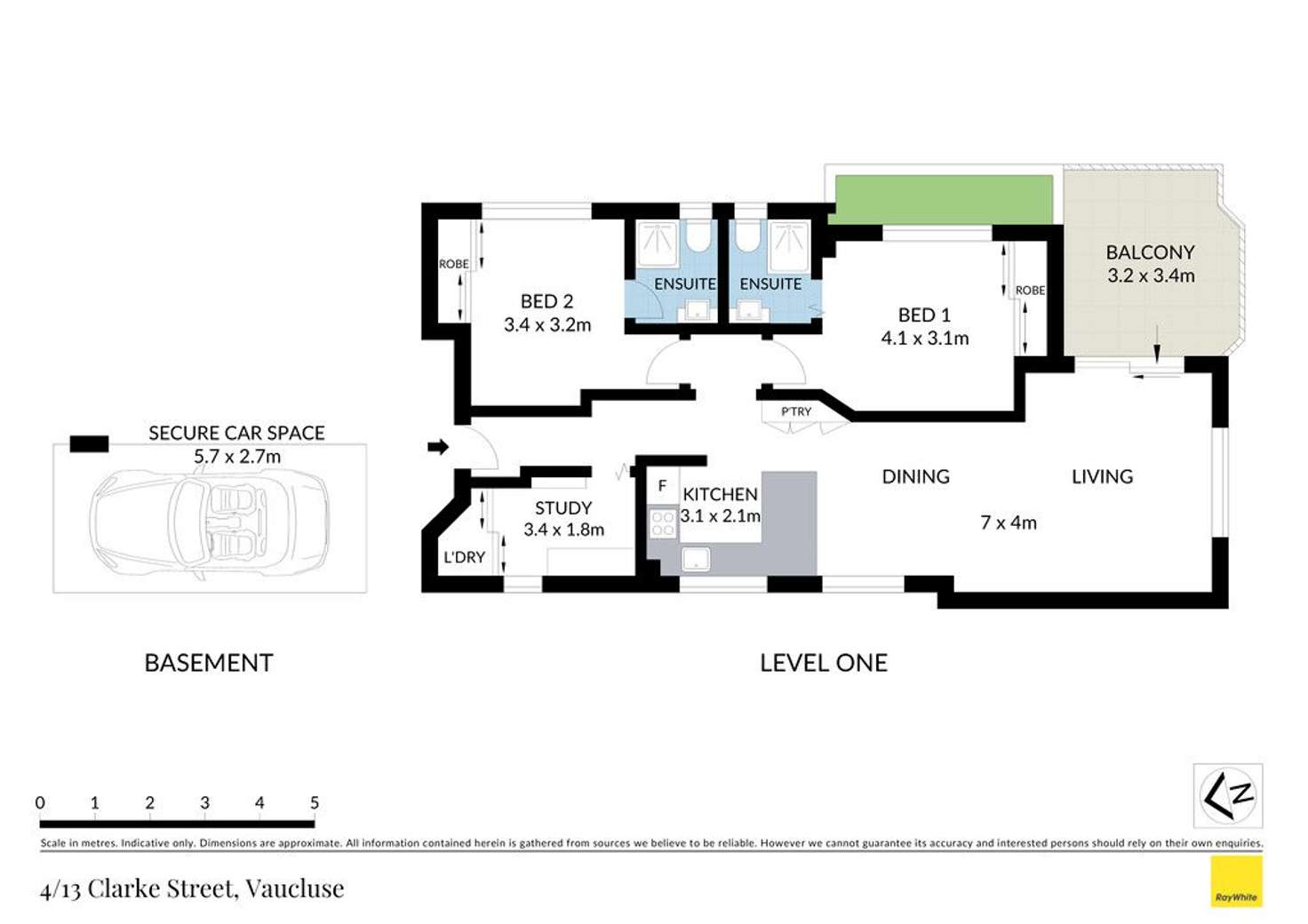 Floorplan of Homely apartment listing, 4/13 Clarke Street, Vaucluse NSW 2030