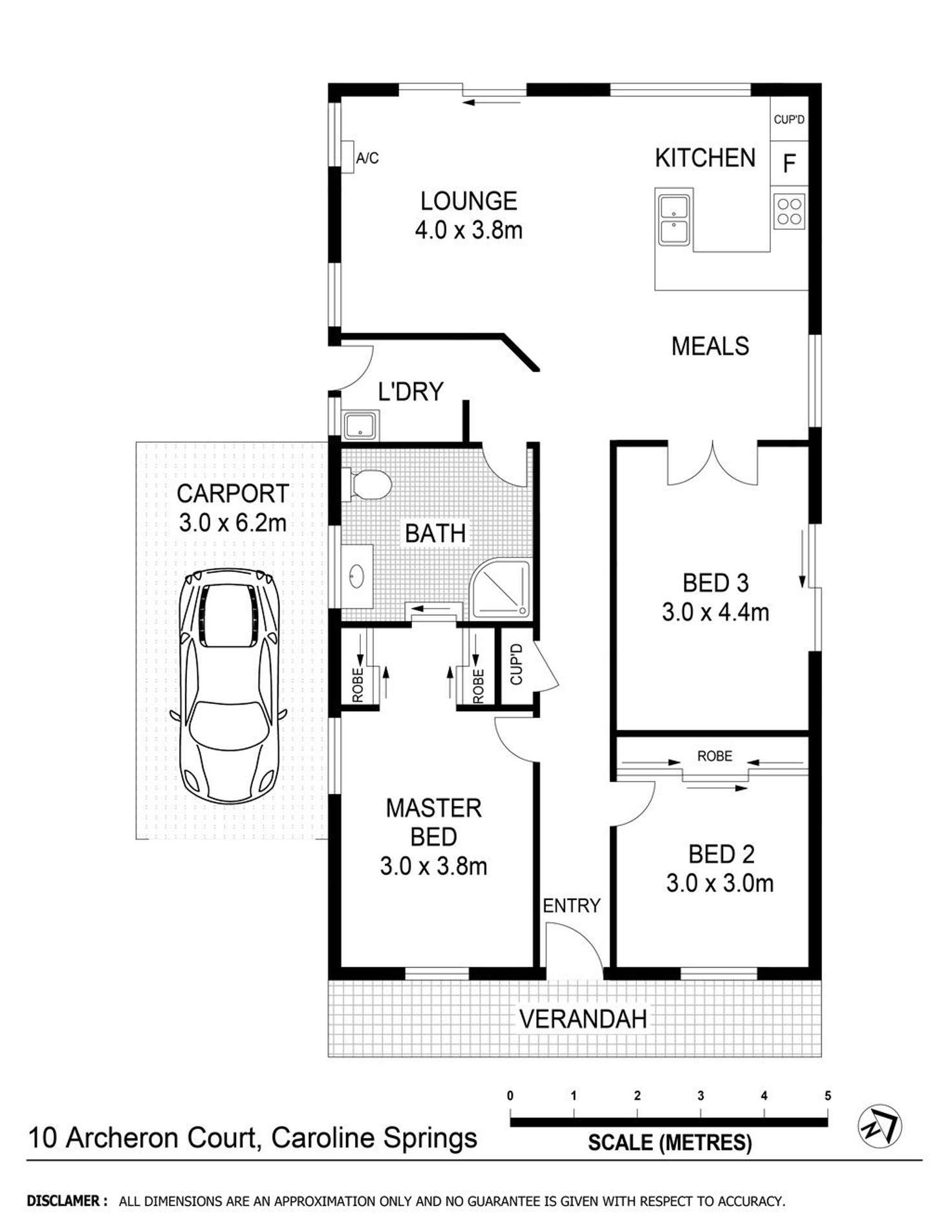 Floorplan of Homely house listing, 10 Archeron Court, Caroline Springs VIC 3023