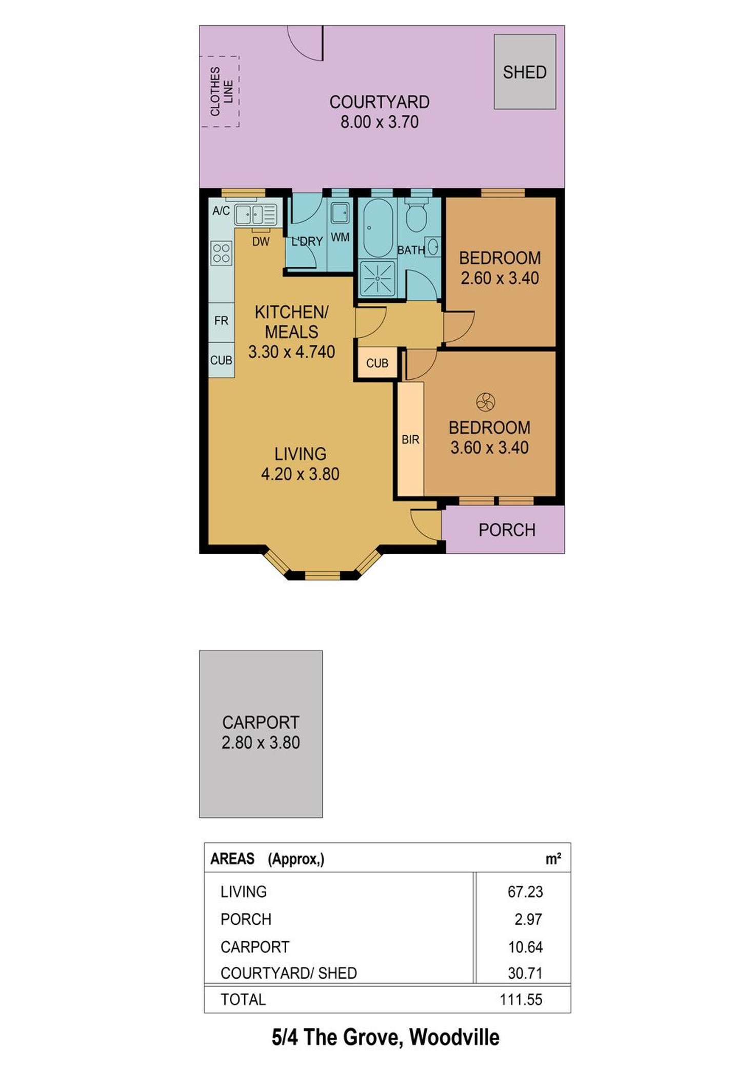 Floorplan of Homely unit listing, 5/4 The Grove, Woodville SA 5011