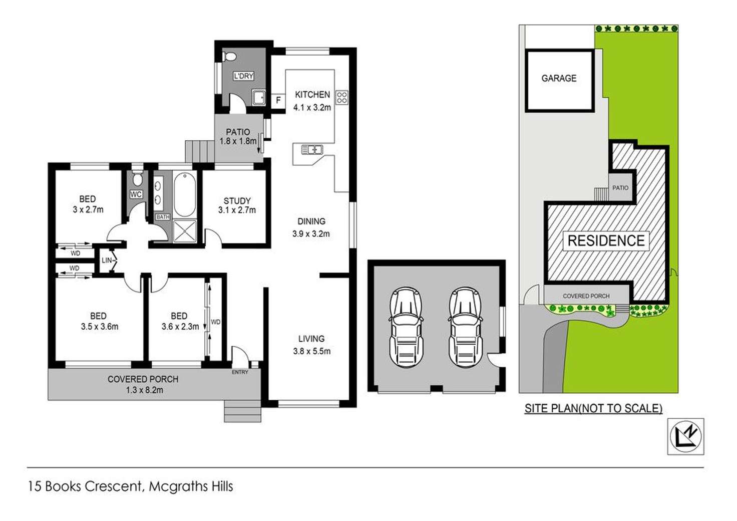 Floorplan of Homely house listing, 15 Books Crescent, Mcgraths Hill NSW 2756