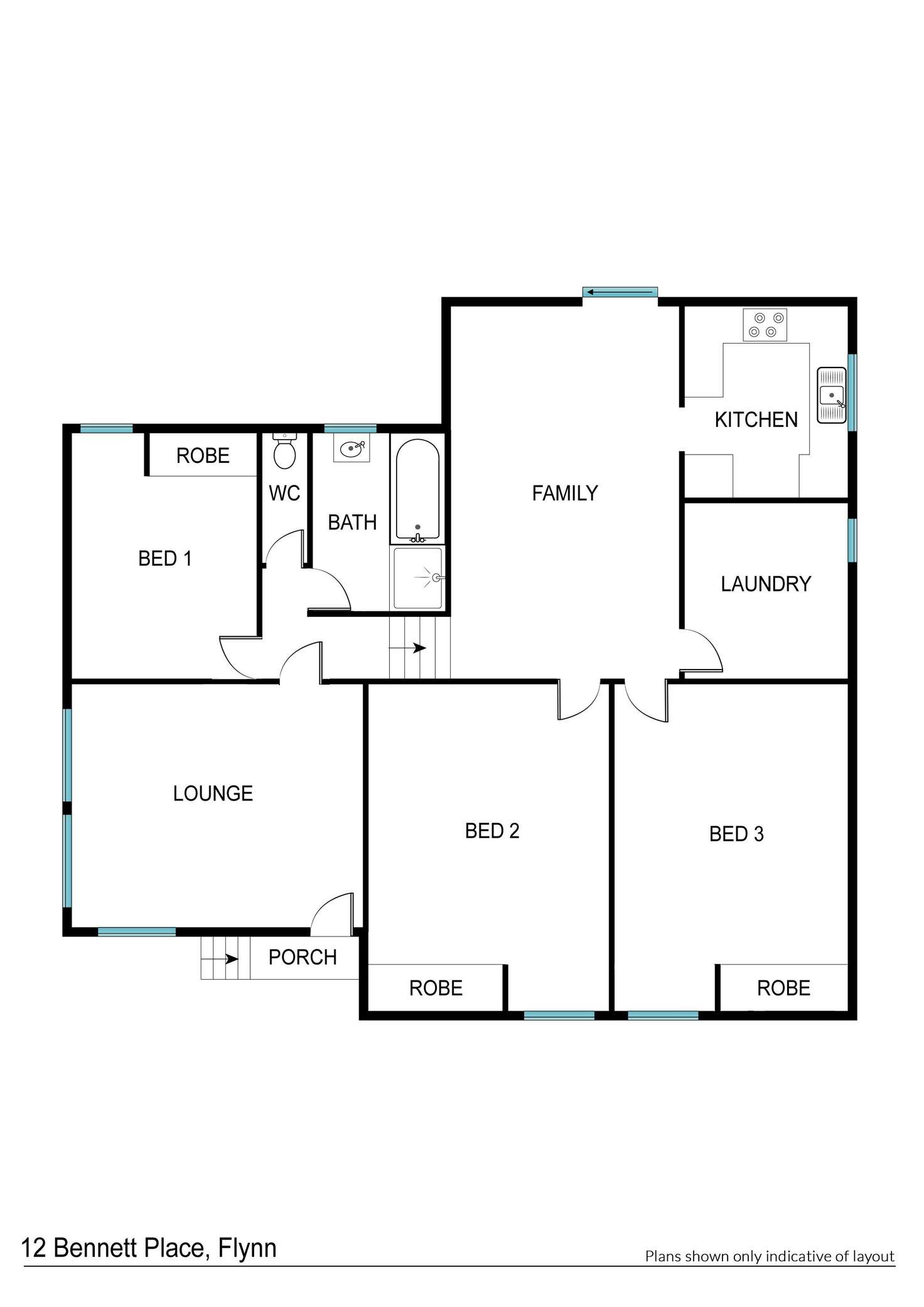 Floorplan of Homely house listing, 12 Bennett Place, Flynn ACT 2615