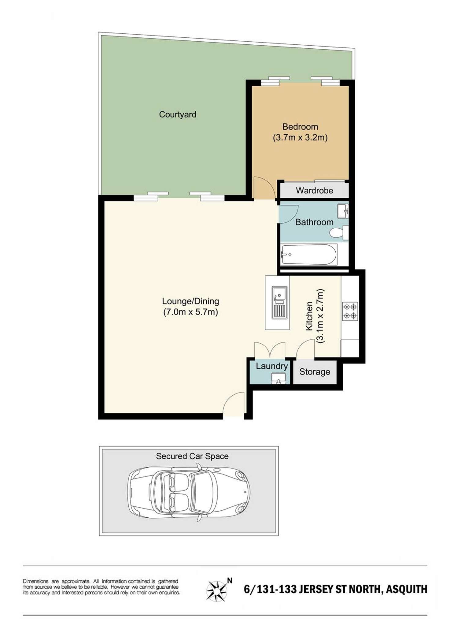 Floorplan of Homely apartment listing, 6/131-133 Jersey Street North, Asquith NSW 2077