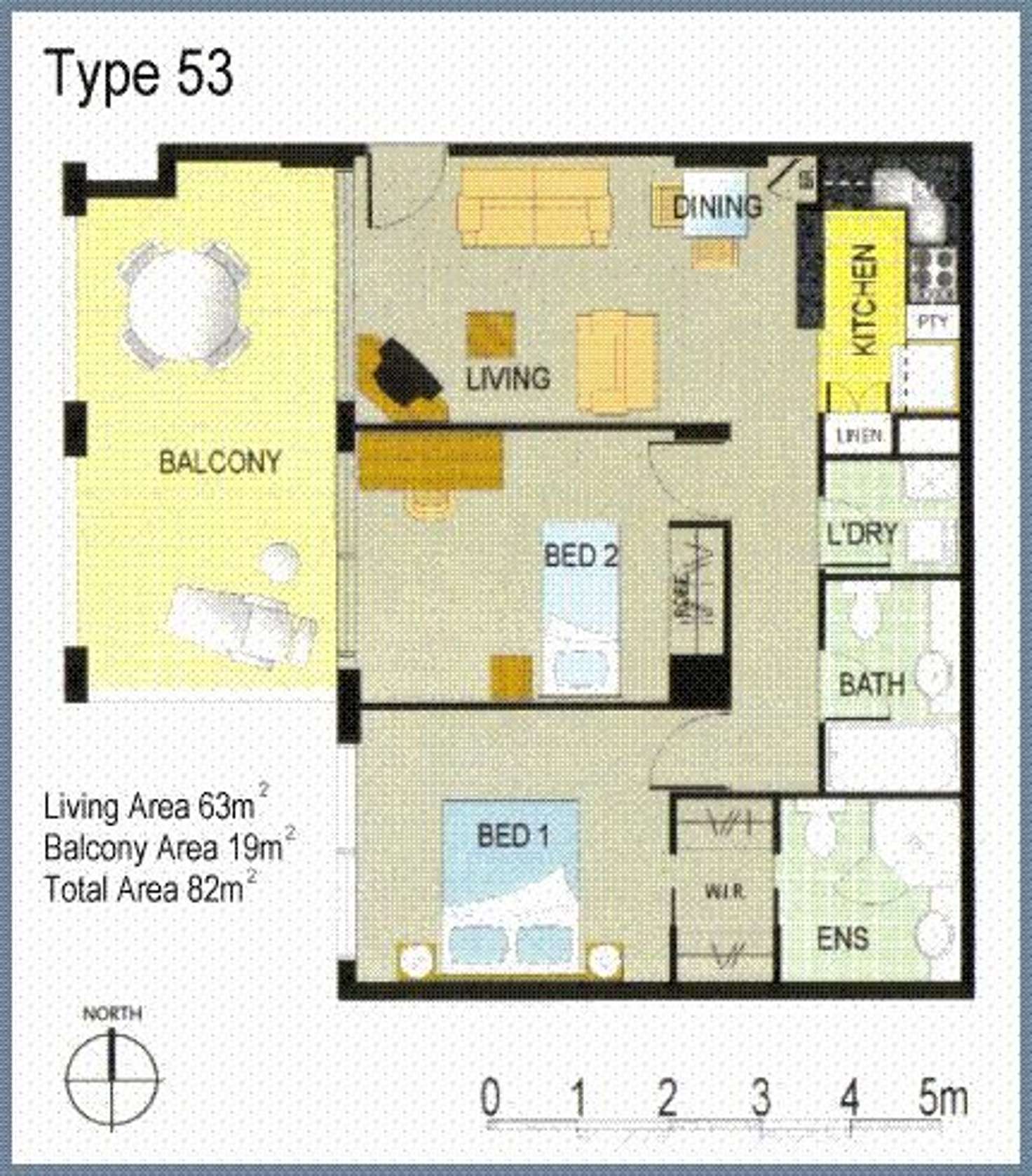 Floorplan of Homely apartment listing, 109/7 Land Street, Toowong QLD 4066