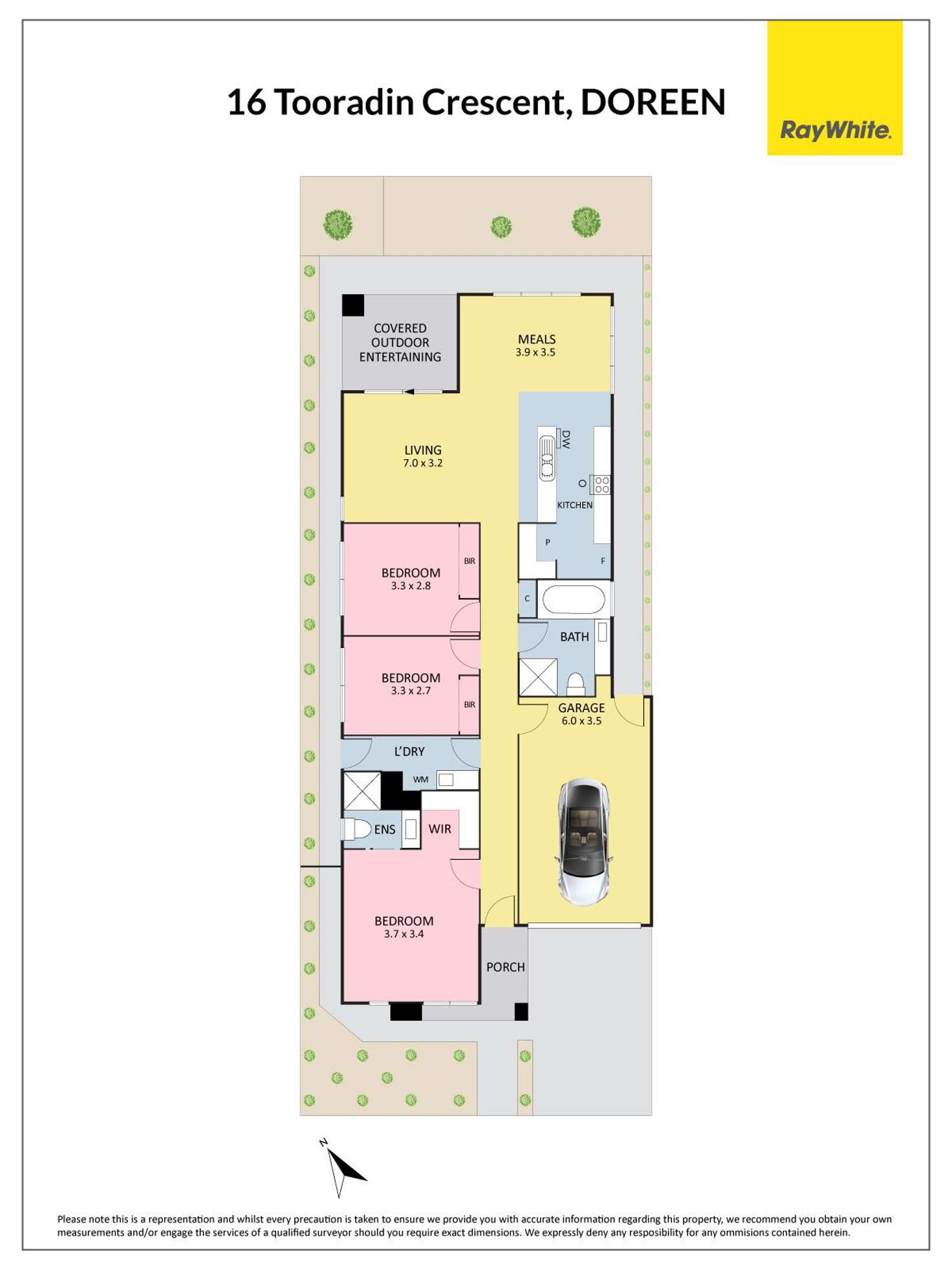 Floorplan of Homely house listing, 16 Tooradin Crescent, Doreen VIC 3754