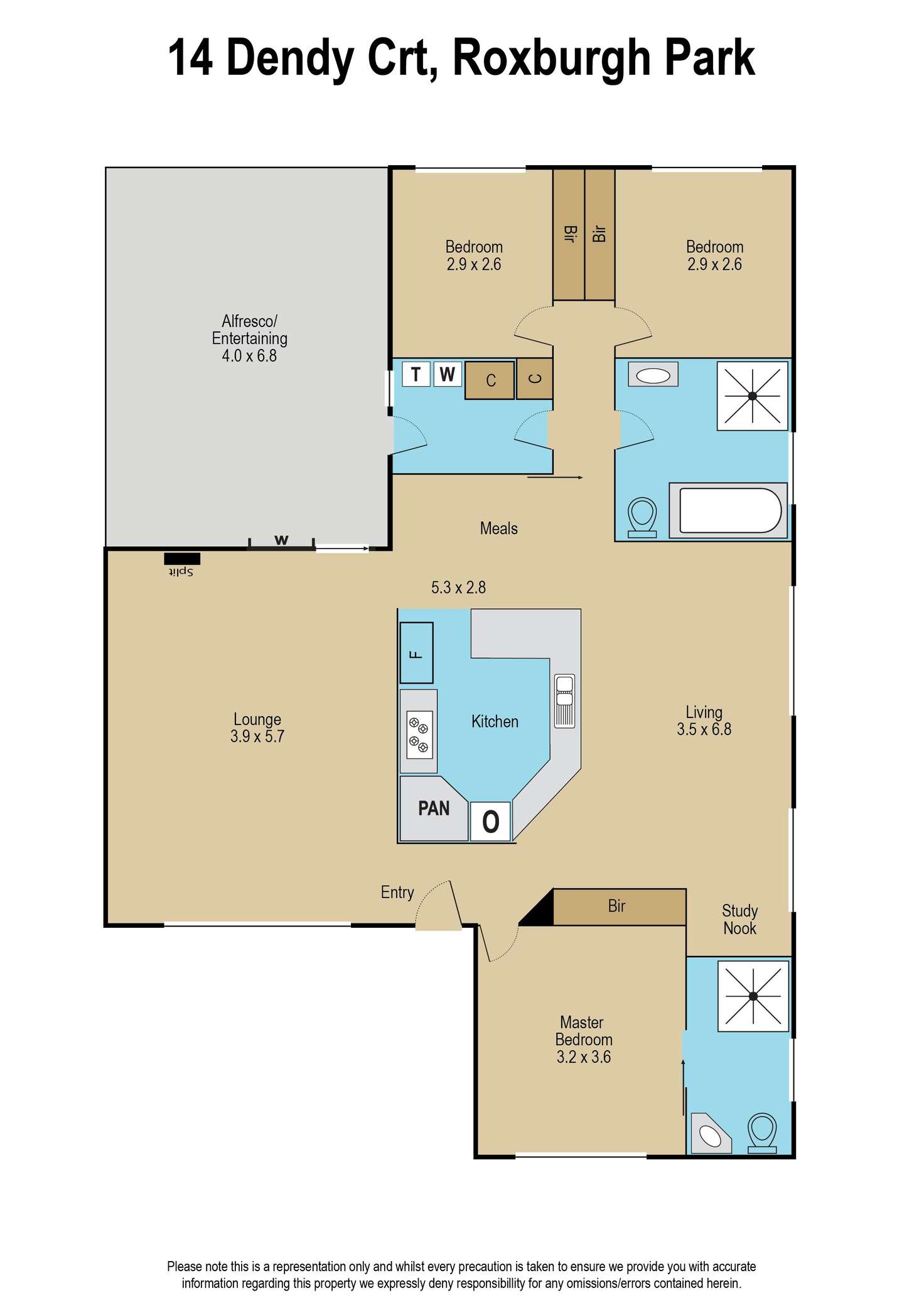 Floorplan of Homely house listing, 14 Dendy Court, Roxburgh Park VIC 3064