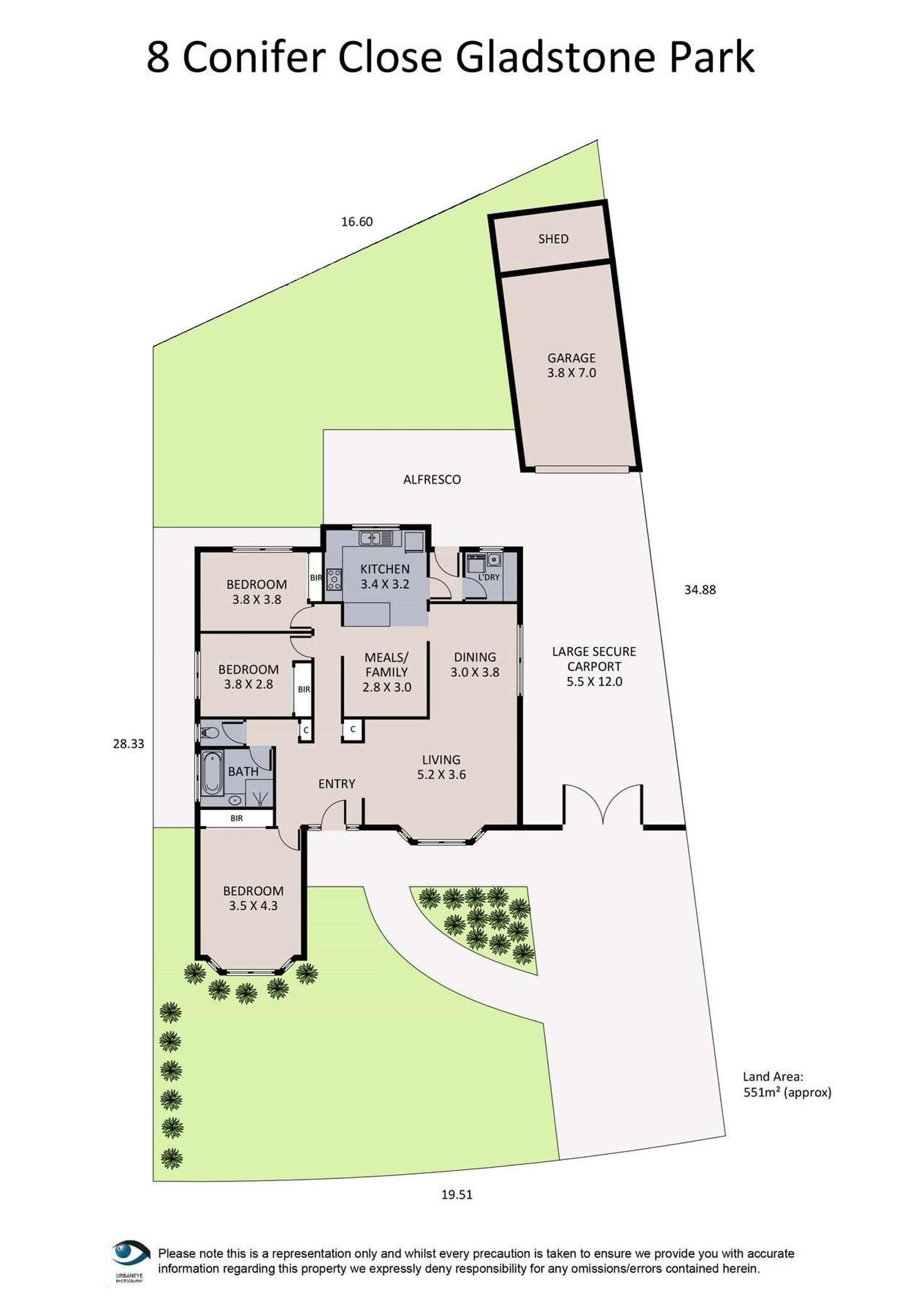 Floorplan of Homely house listing, 8 Conifer Close, Gladstone Park VIC 3043