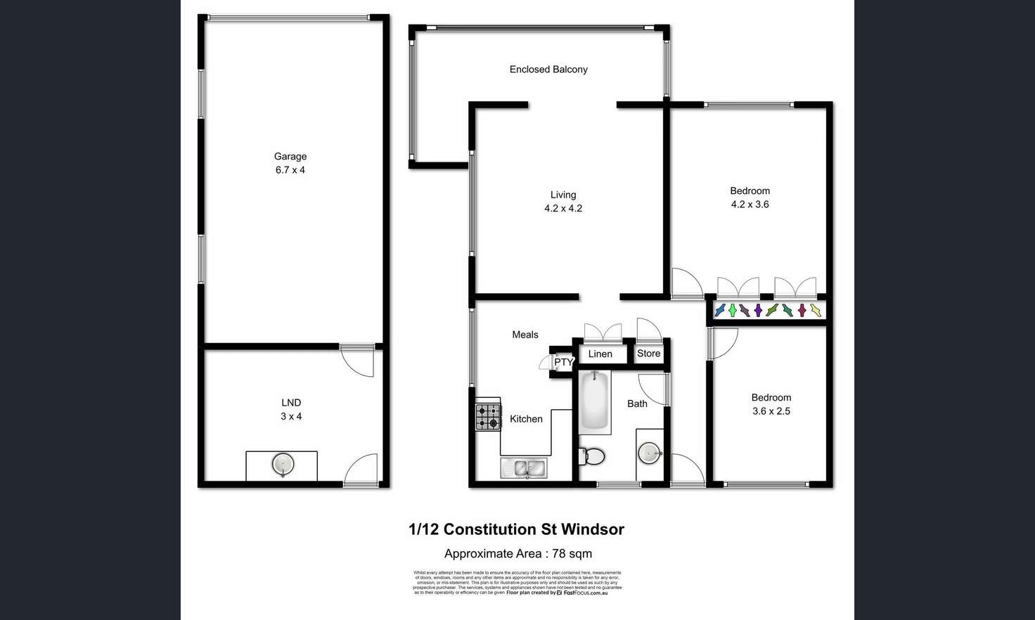 Floorplan of Homely unit listing, 1/12 Constitution Road, Windsor QLD 4030