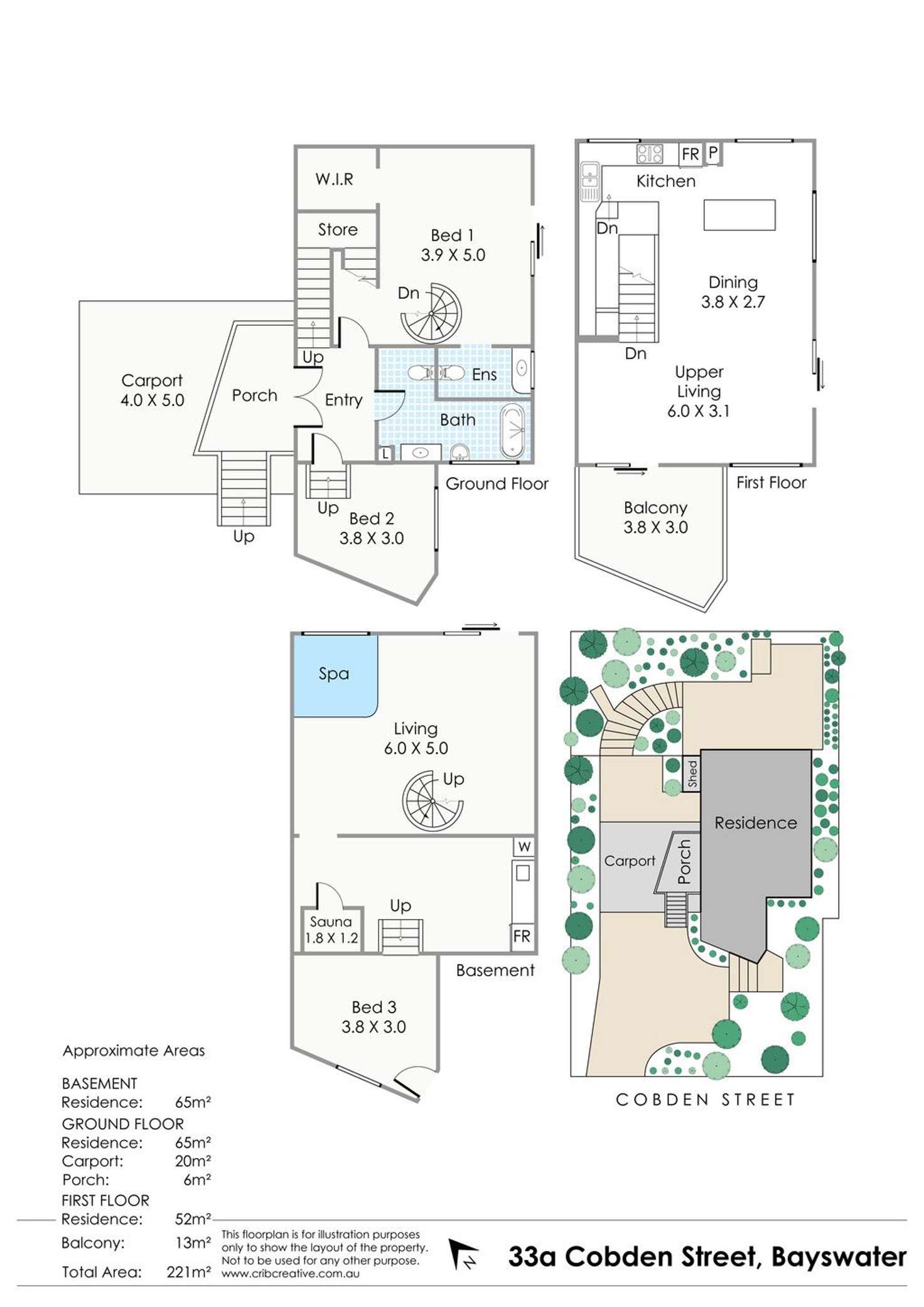 Floorplan of Homely house listing, 33A Cobden Street, Bayswater WA 6053