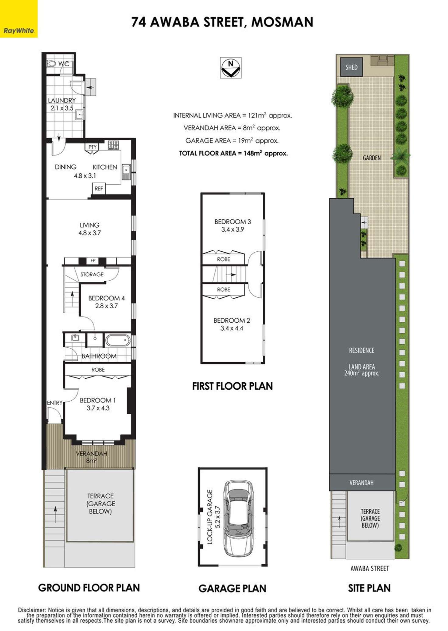 Floorplan of Homely house listing, 74 Awaba Street, Mosman NSW 2088