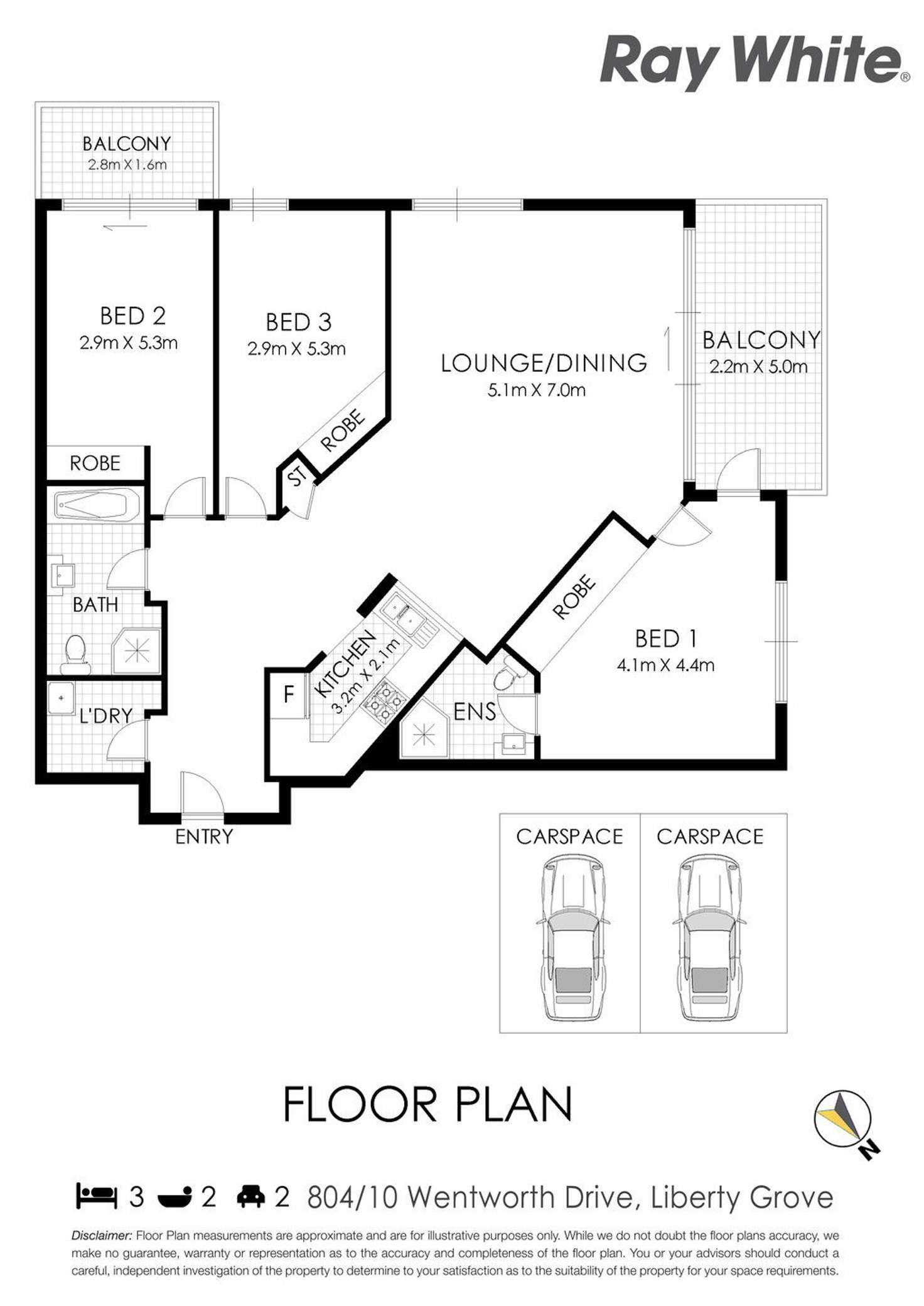 Floorplan of Homely apartment listing, 804/10 Wentworth Drive, Liberty Grove NSW 2138