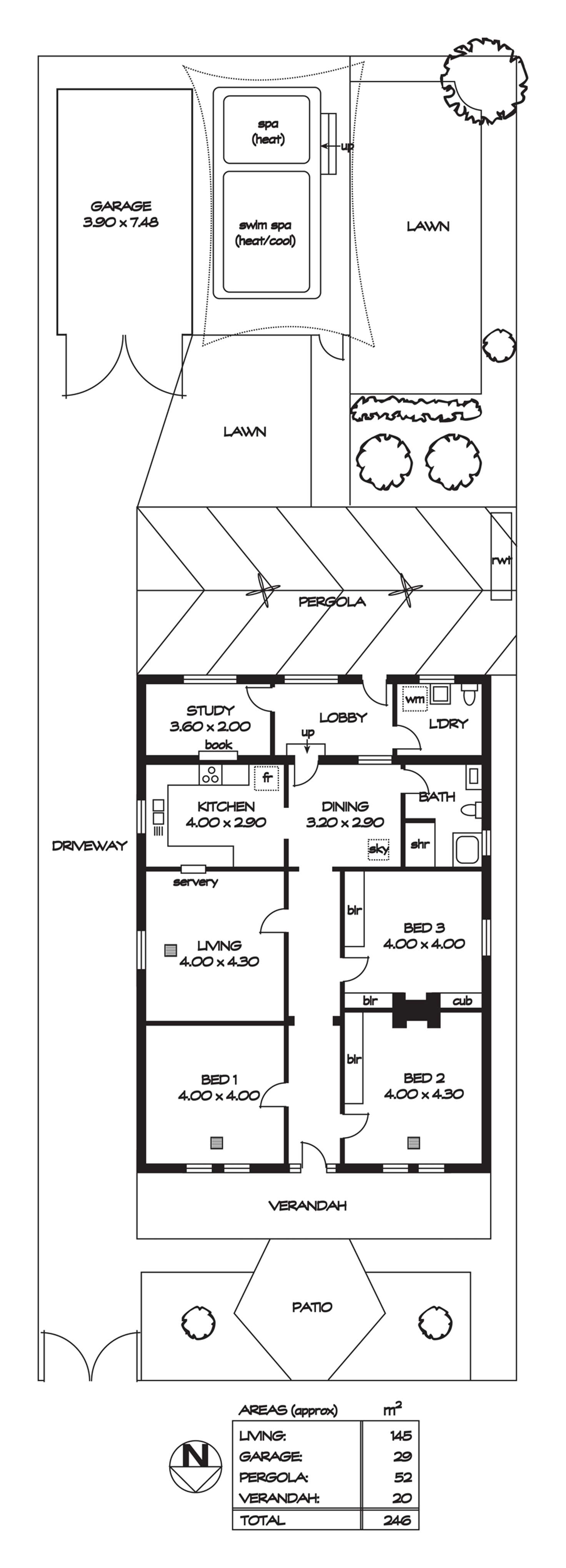 Floorplan of Homely house listing, 66 Bower Street, Woodville SA 5011