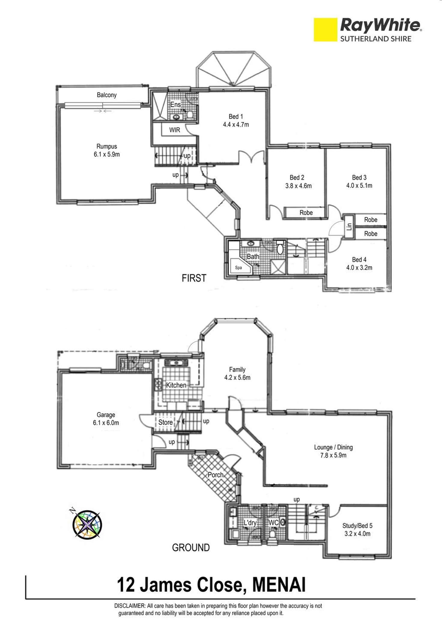 Floorplan of Homely house listing, 12 James Close, Menai NSW 2234