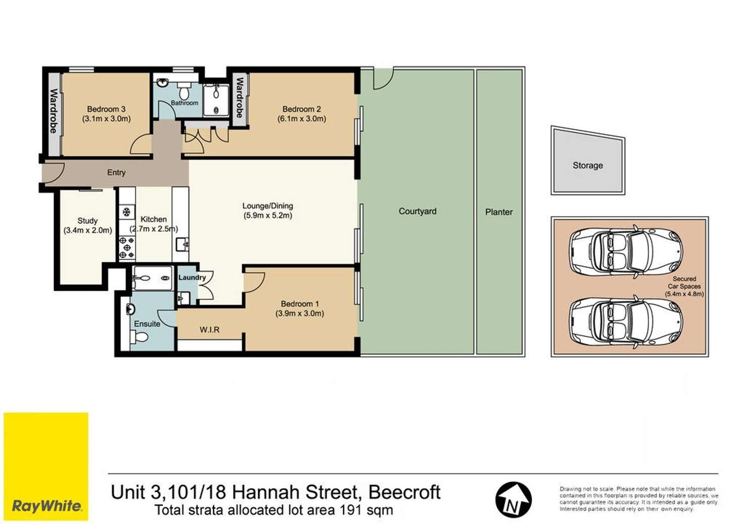 Floorplan of Homely unit listing, 3101/18 Hannah Street, Beecroft NSW 2119