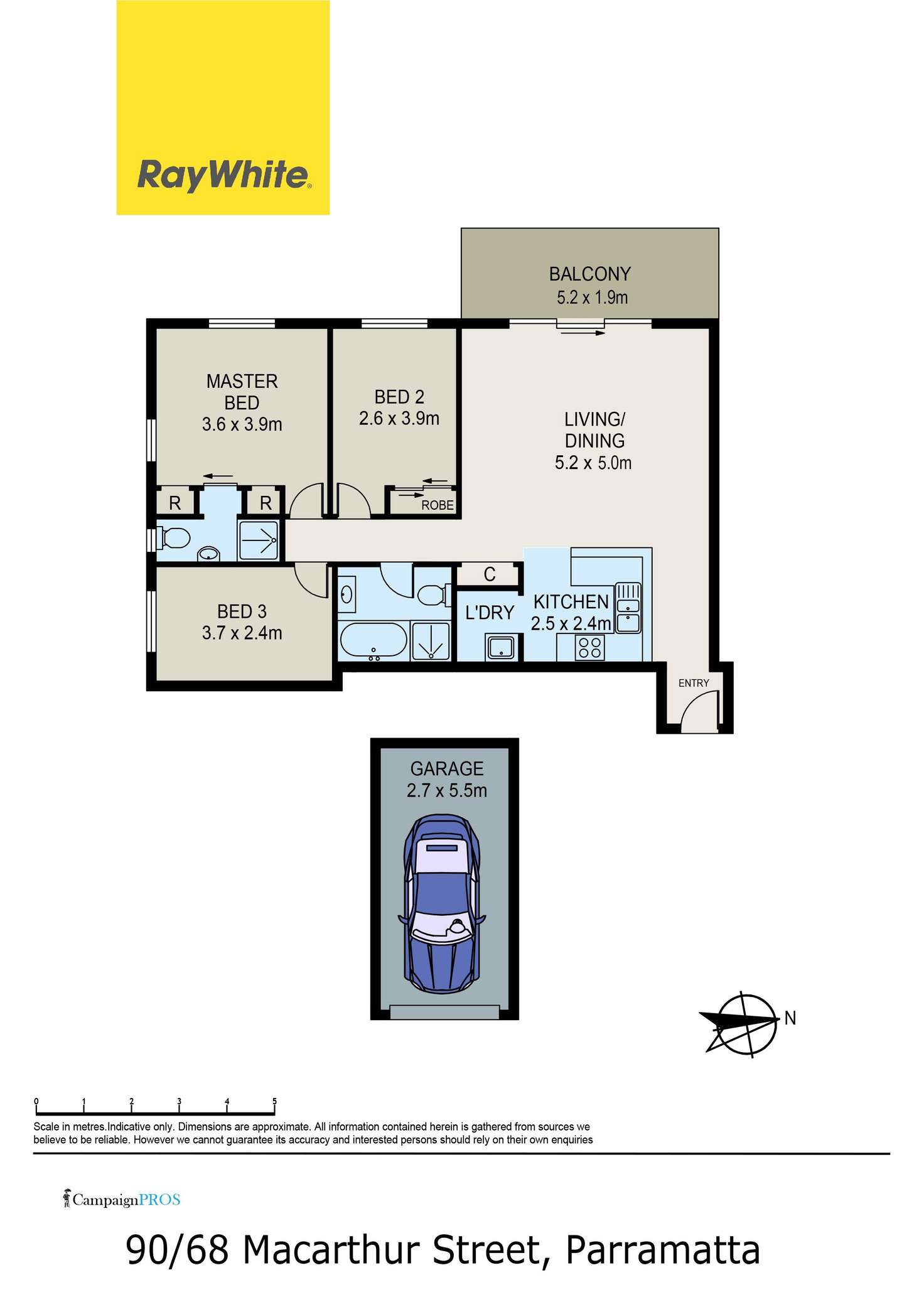 Floorplan of Homely unit listing, 90/68 Macarthur Street, Parramatta NSW 2150
