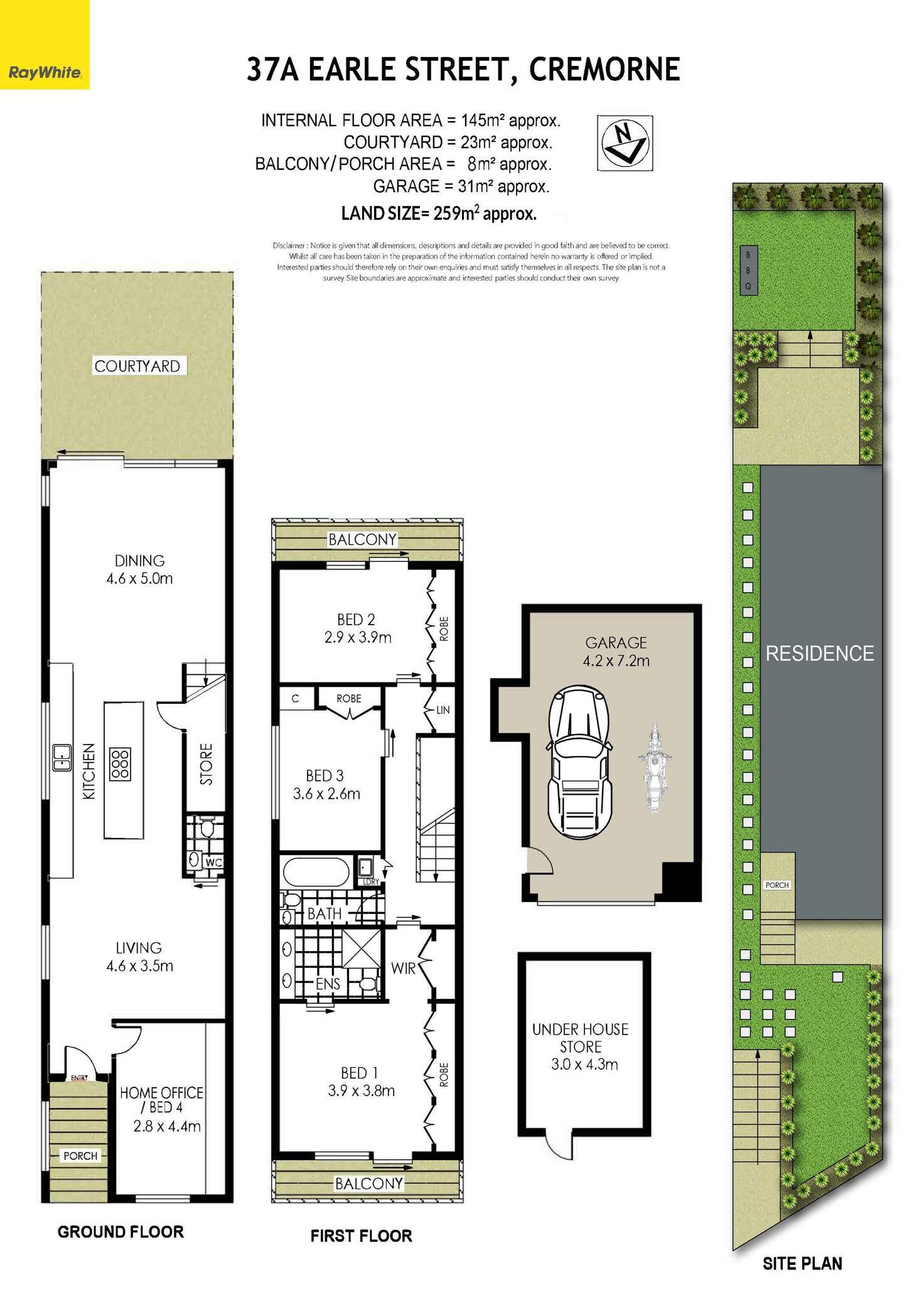 Floorplan of Homely house listing, 37A Earle Street, Cremorne NSW 2090