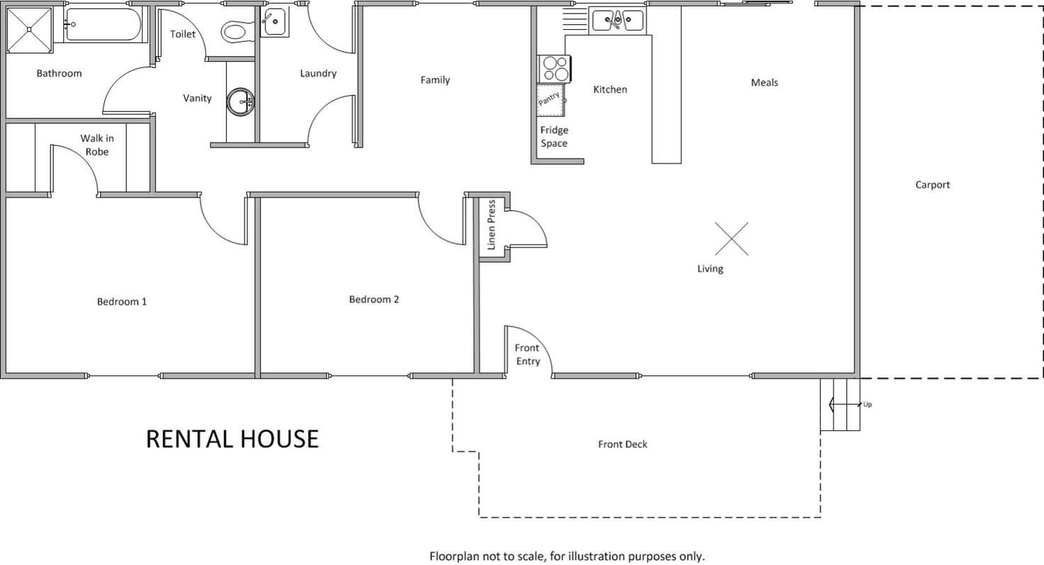 Floorplan of Homely acreageSemiRural listing, 55 Bramley Road, Edithburgh SA 5583