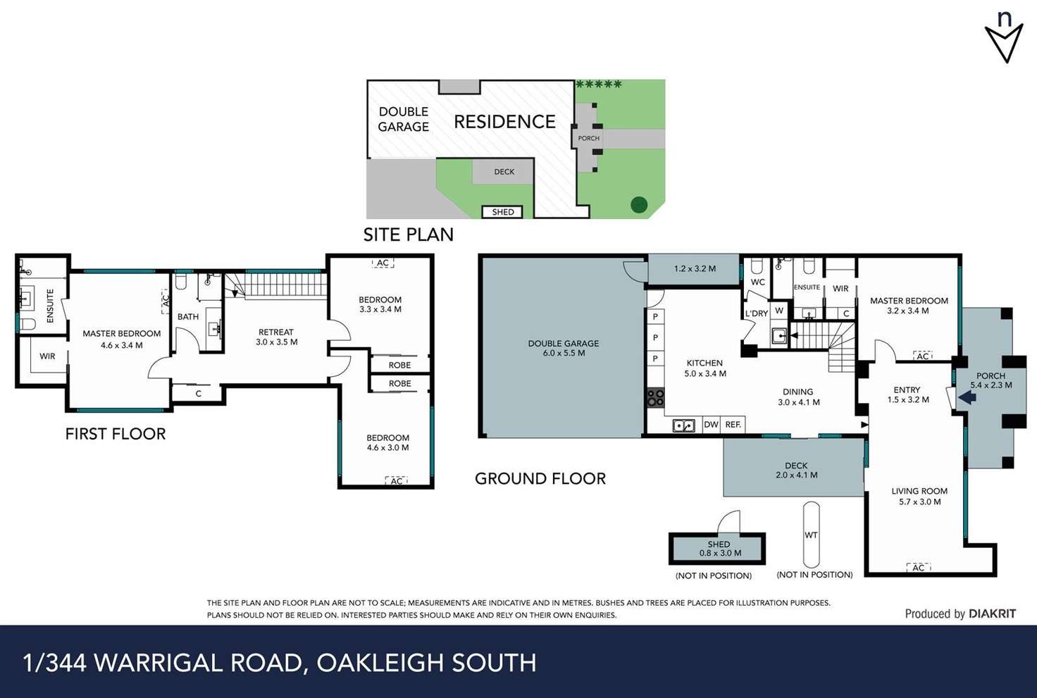 Floorplan of Homely townhouse listing, 1/344 Warrigal Road, Oakleigh South VIC 3167