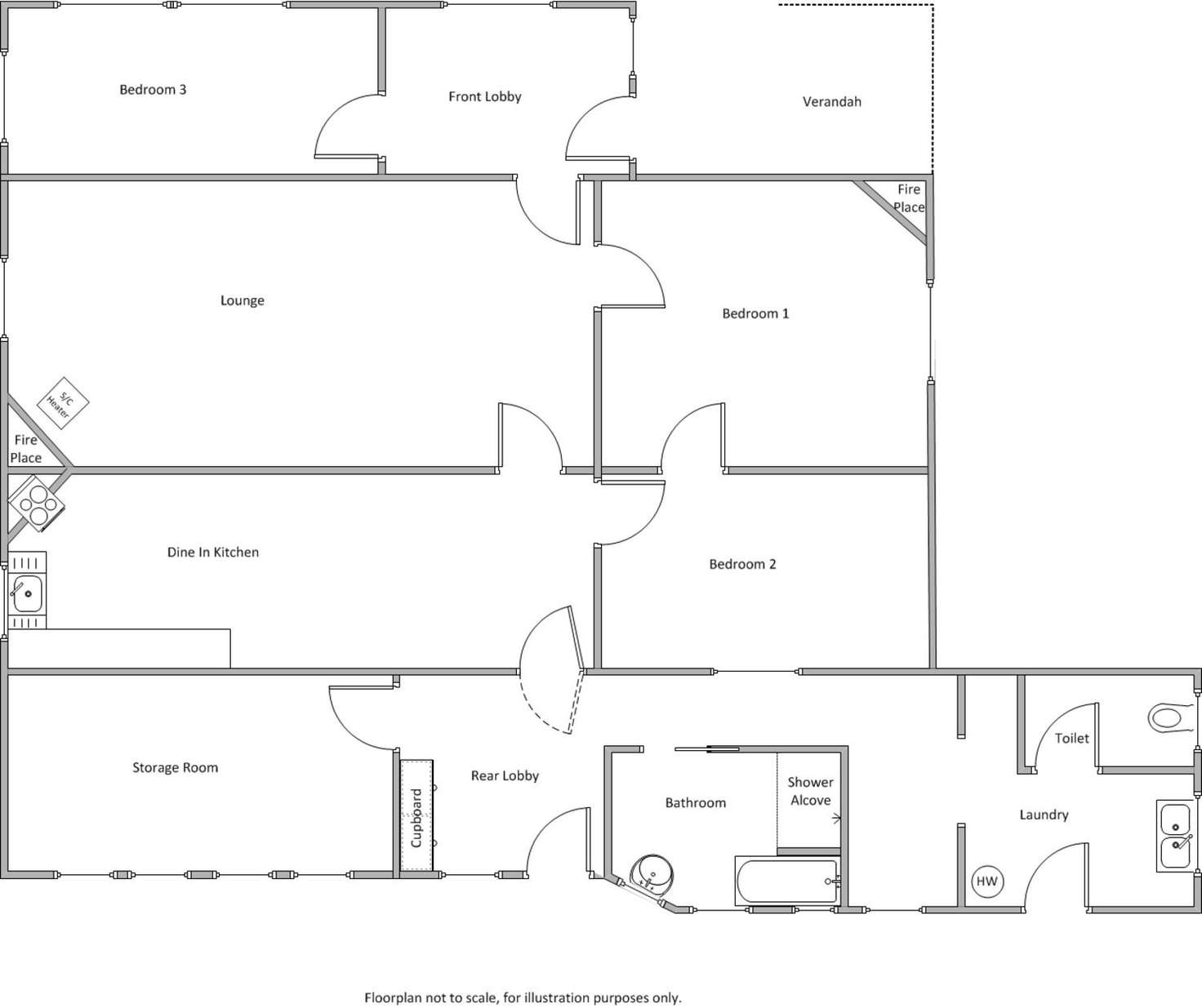 Floorplan of Homely house listing, 22 Anstey Terrace, Edithburgh SA 5583