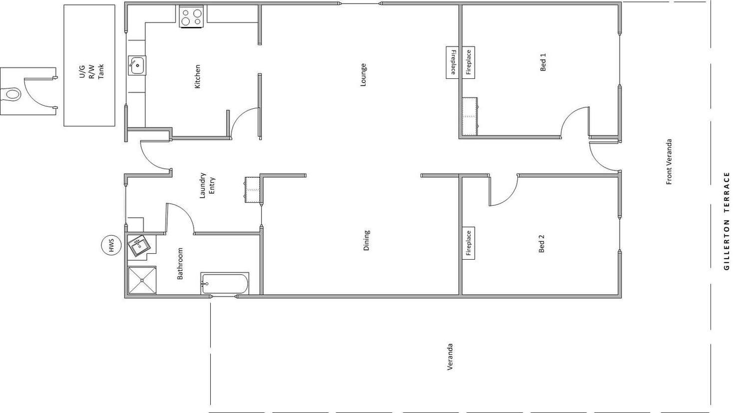 Floorplan of Homely house listing, 38 Gillerton Terrace, Edithburgh SA 5583