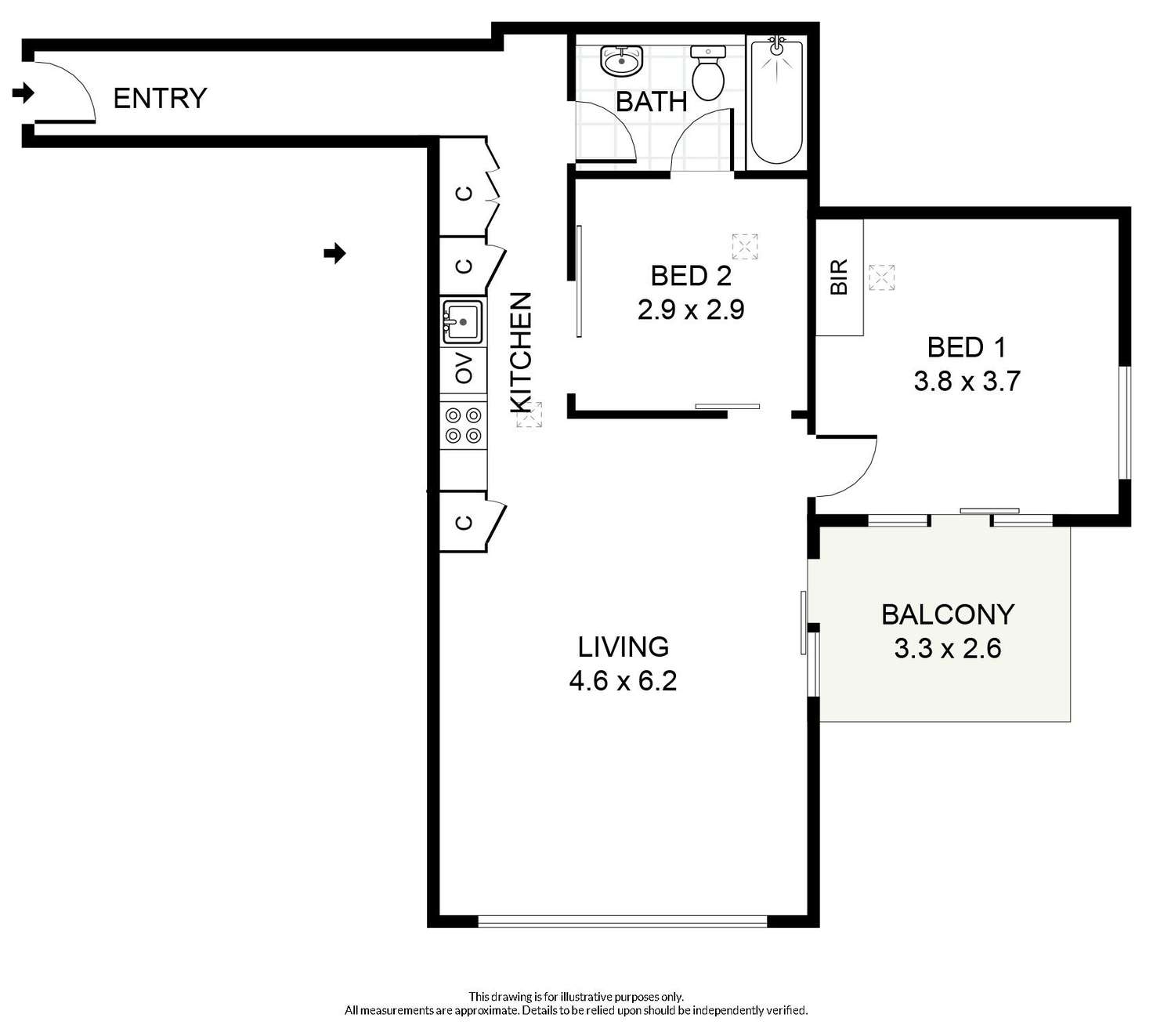 Floorplan of Homely apartment listing, 16/625 Holdfast Promenade, Glenelg SA 5045