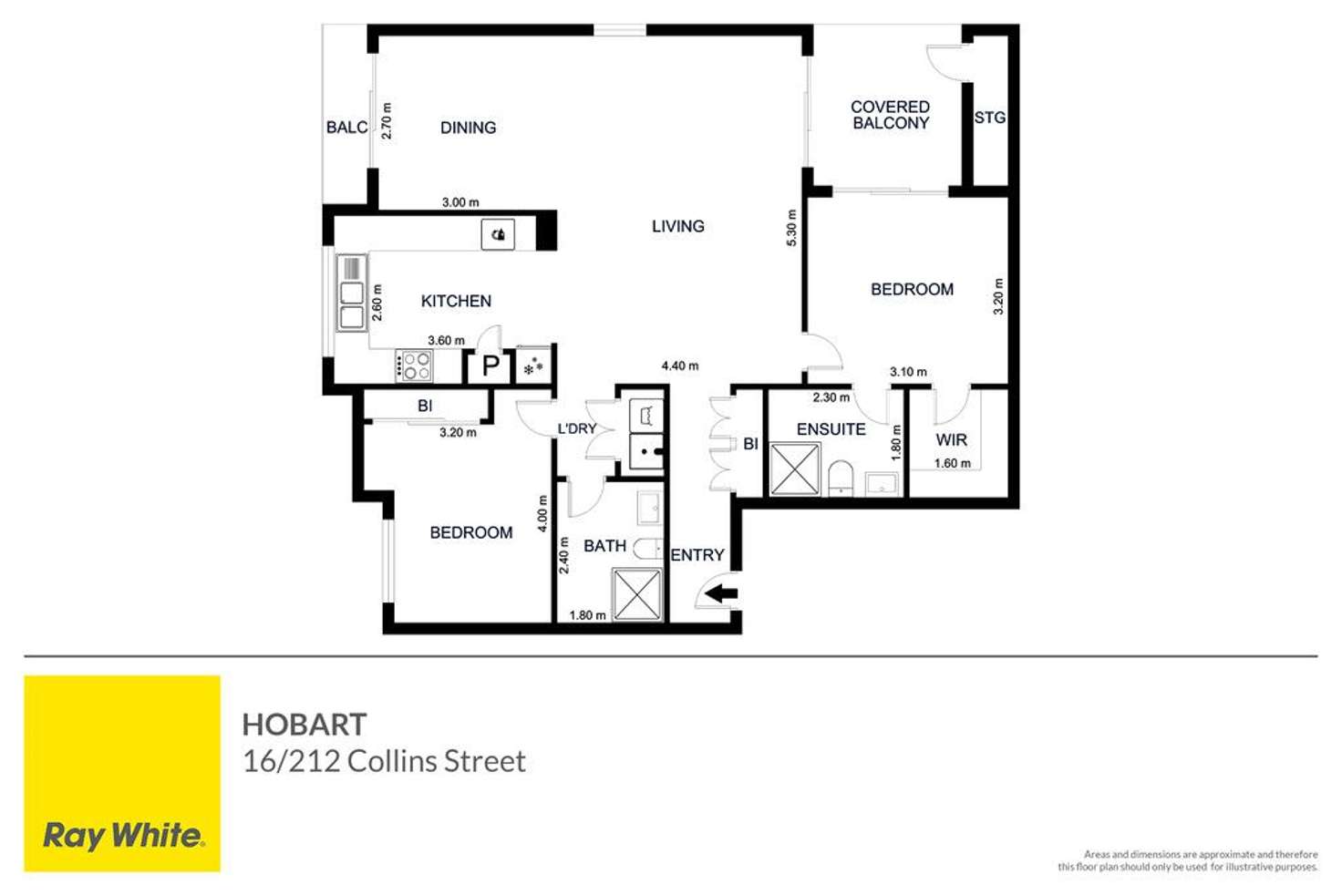 Floorplan of Homely apartment listing, 16/212 Collins Street, Hobart TAS 7000