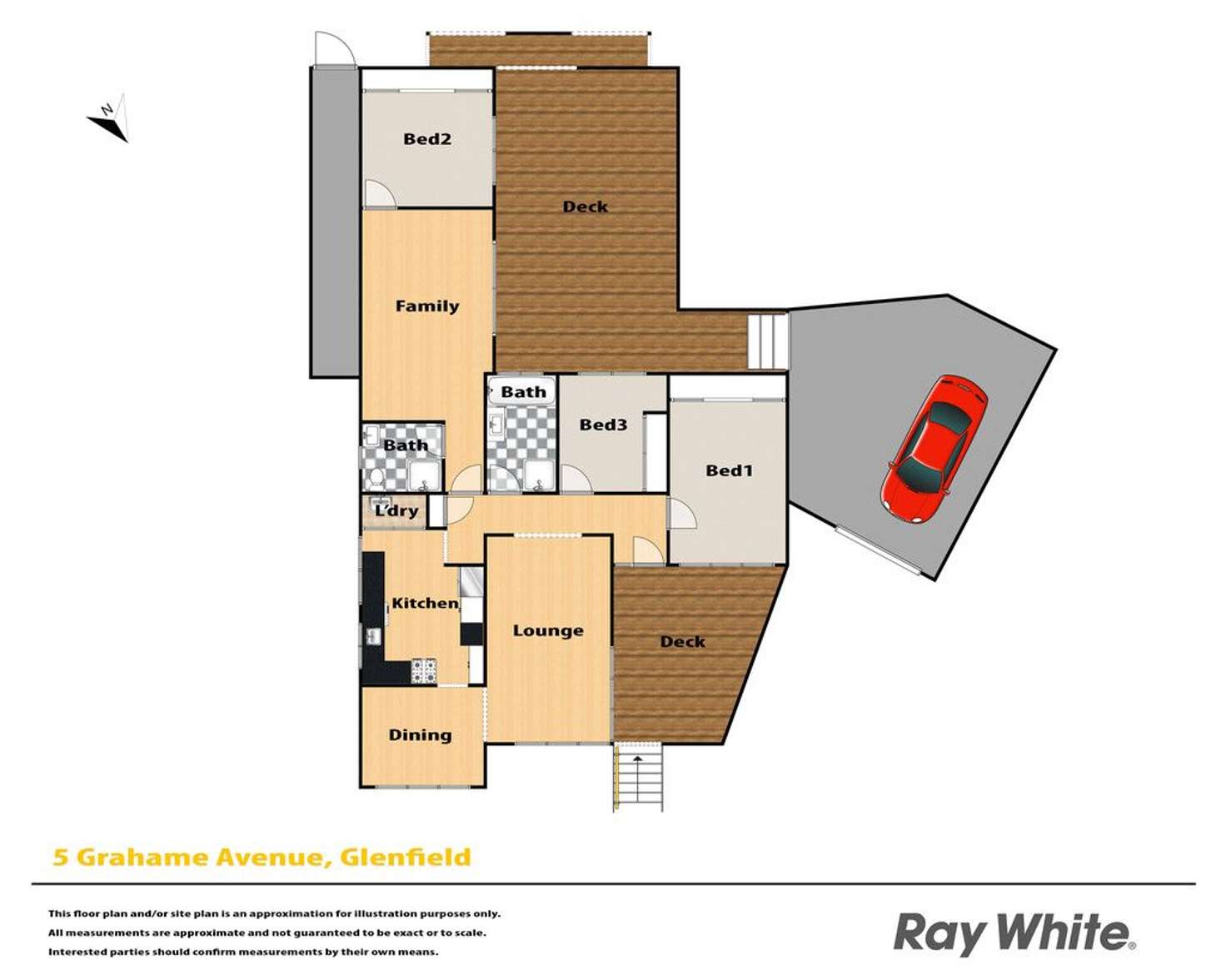 Floorplan of Homely house listing, 5 Grahame Avenue, Glenfield NSW 2167