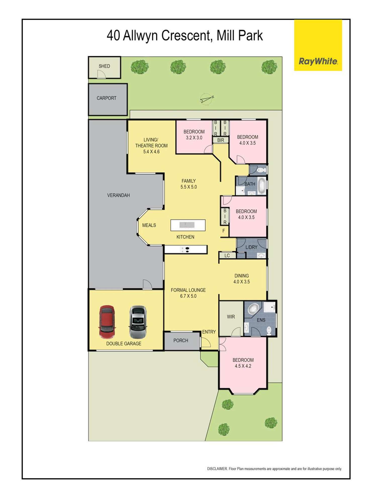 Floorplan of Homely house listing, 40 Allwyn Crescent, Mill Park VIC 3082