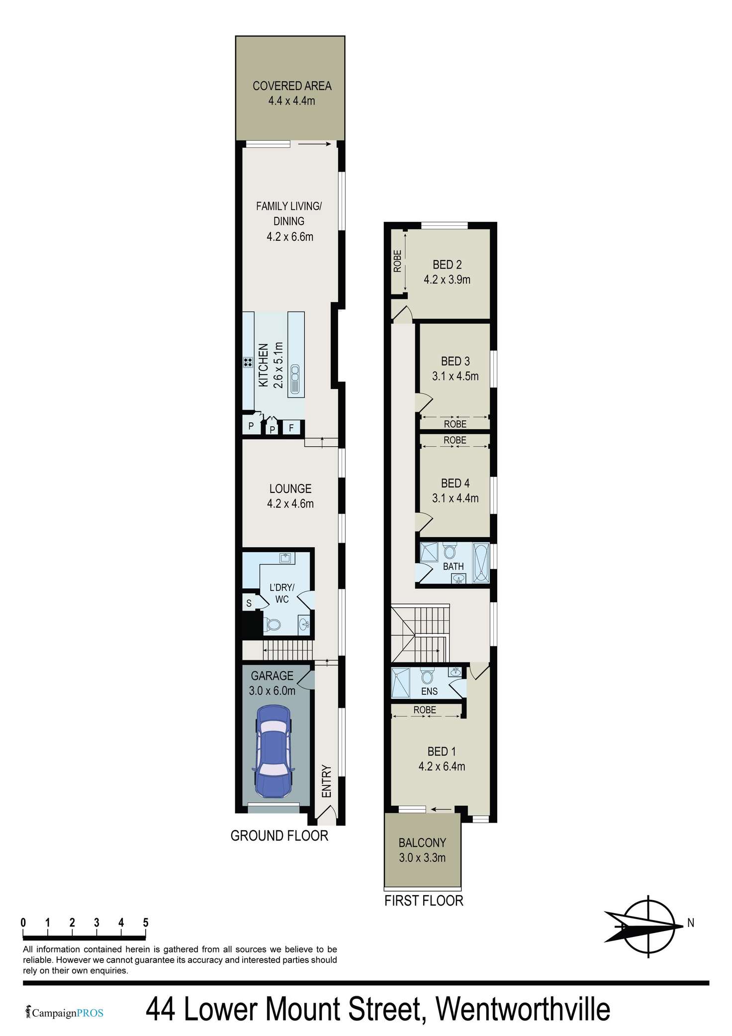 Floorplan of Homely semiDetached listing, 44 Lower Mount Street, Wentworthville NSW 2145