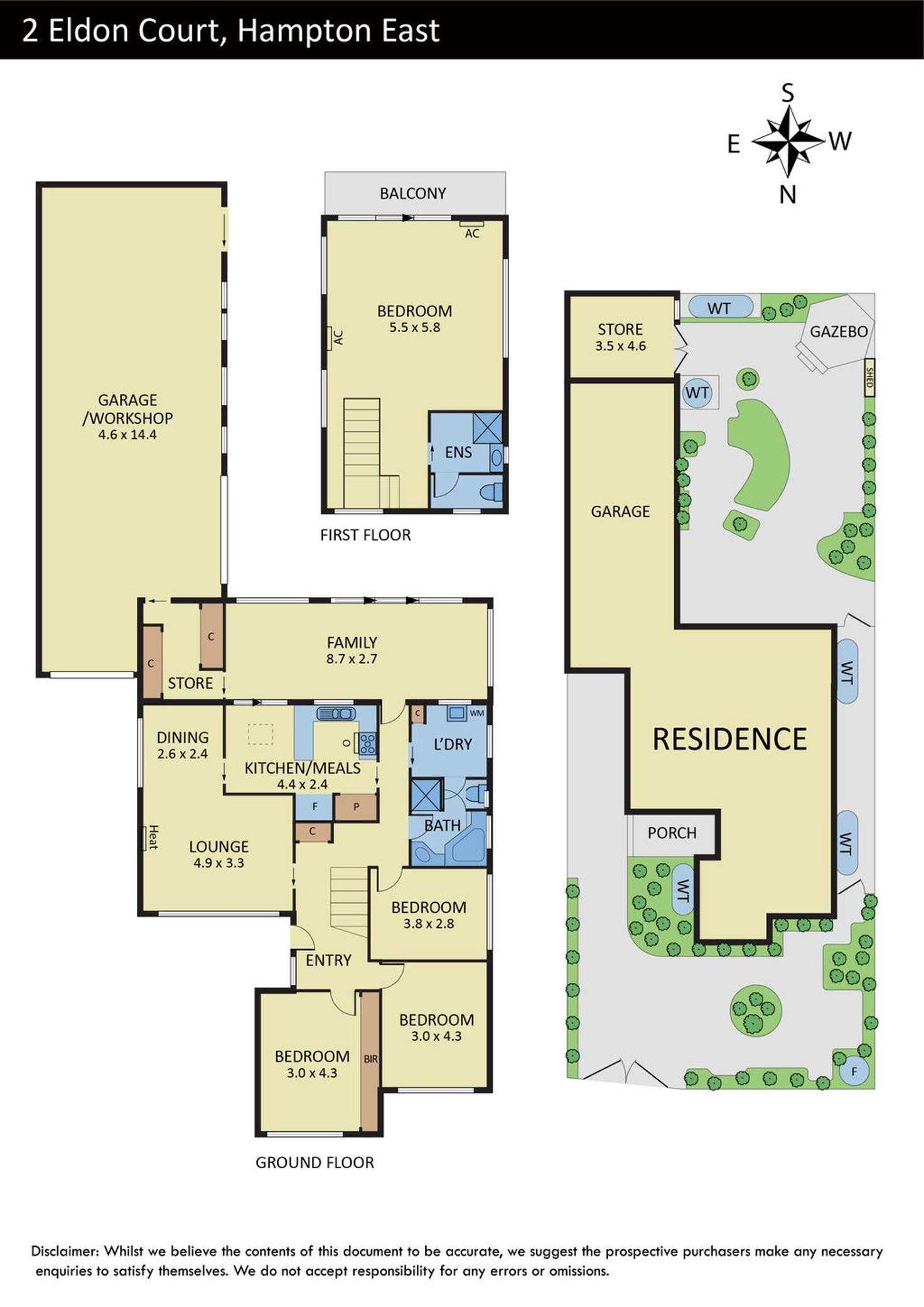 Floorplan of Homely house listing, 2 Eldon Court, Hampton East VIC 3188